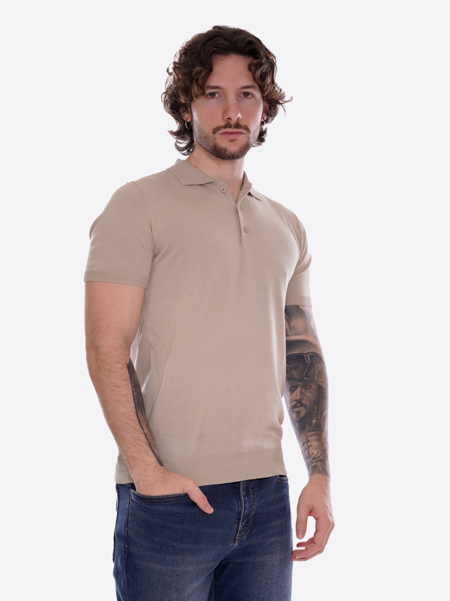 Polo GIANNI LUPO da Uomo - beige GL511S-S26BEIGE