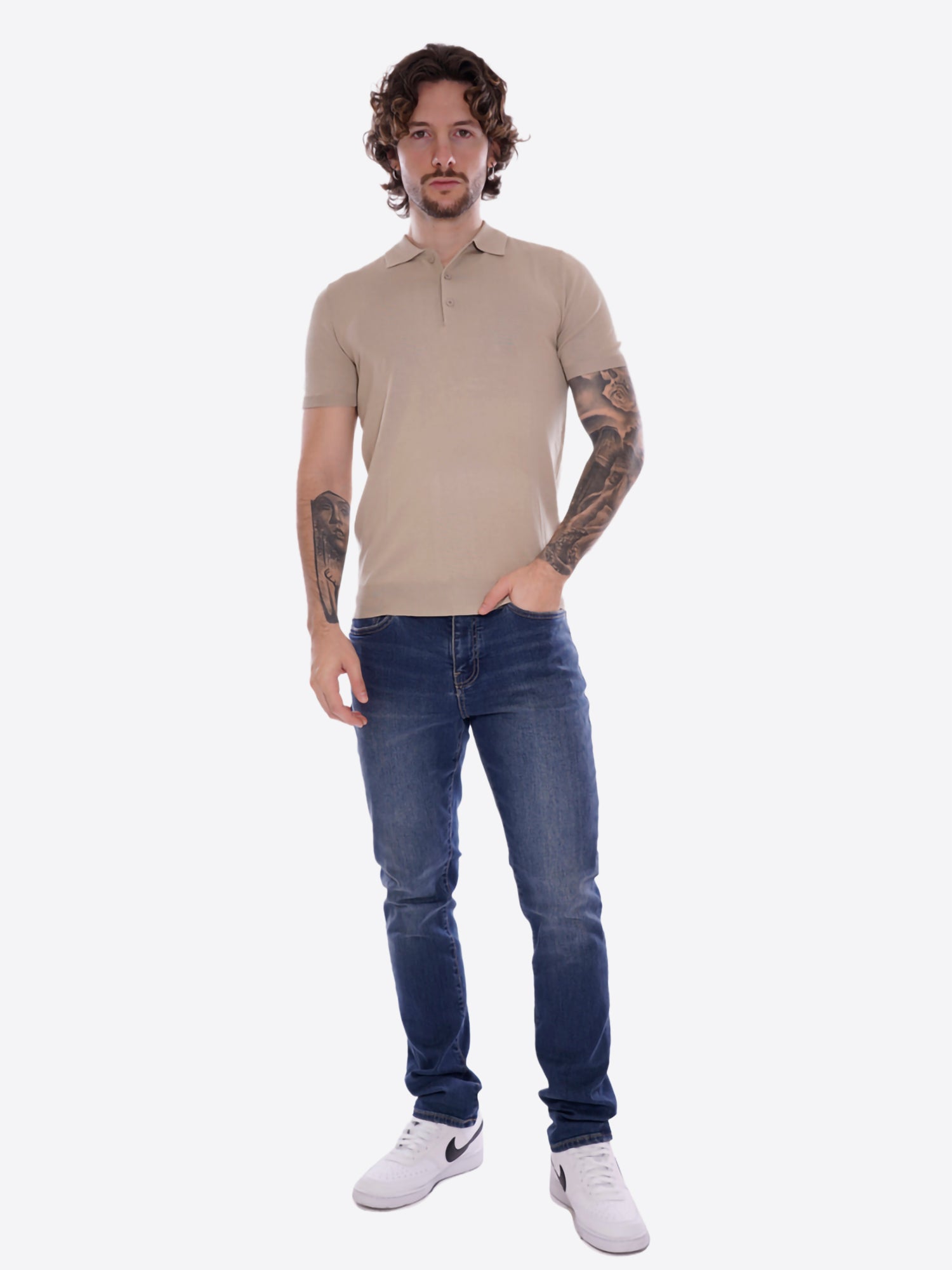 Polo GIANNI LUPO da Uomo - beige GL511S-S26BEIGE