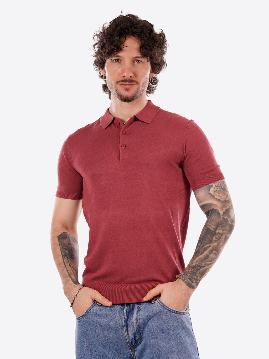 Polo GIANNI LUPO da Uomo - rosso GL511S-S26INDIA