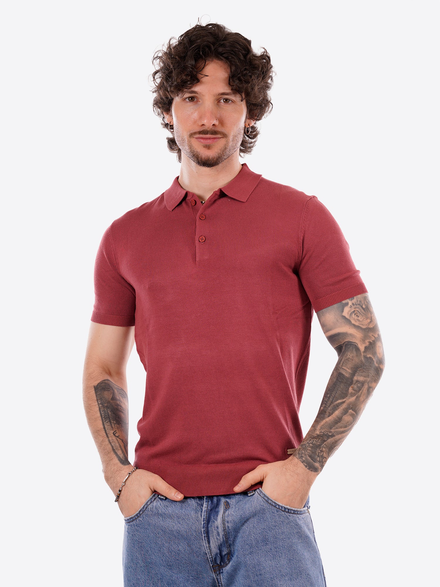 Polo GIANNI LUPO da Uomo - rosso GL511S-S26INDIA
