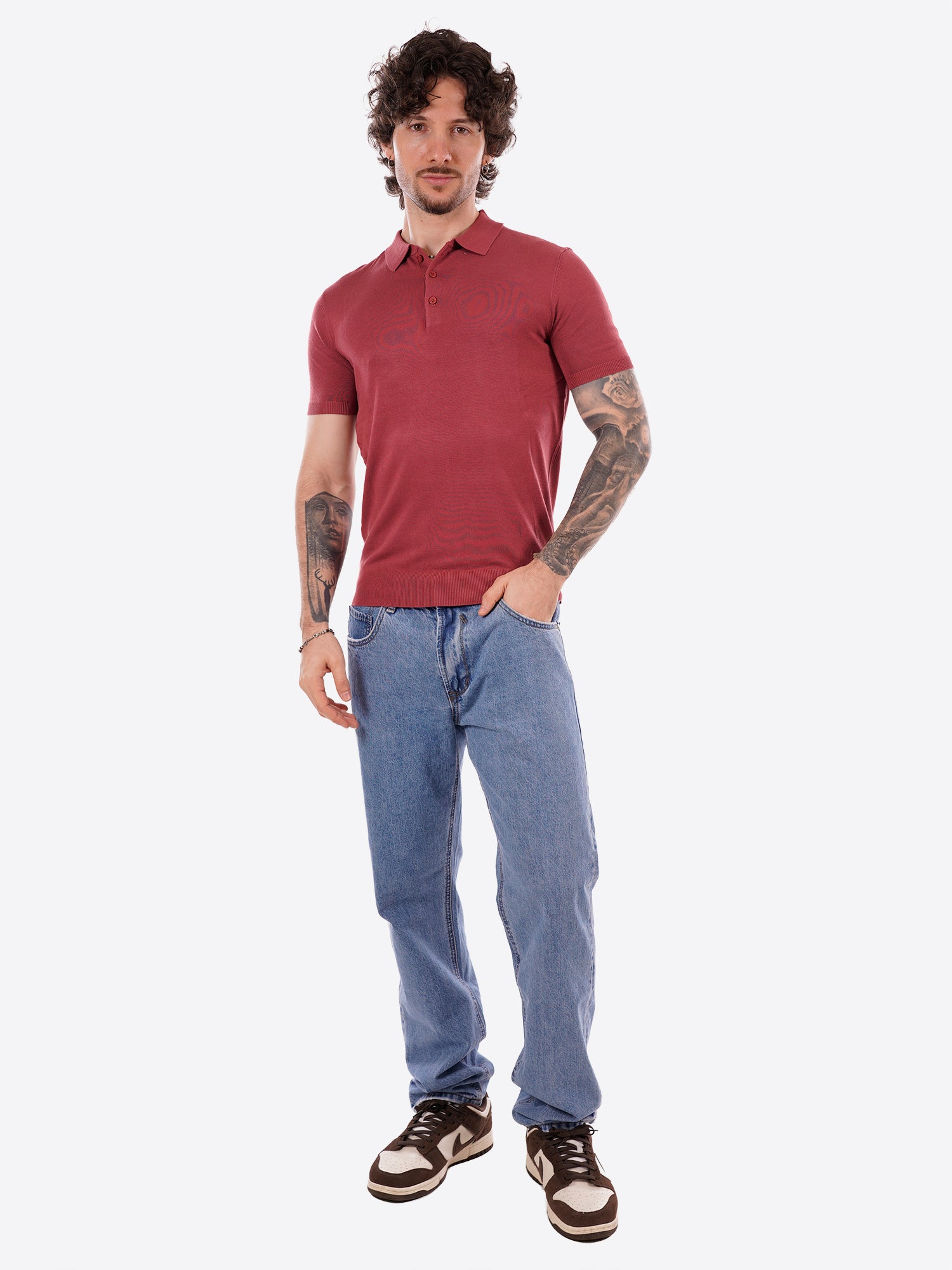 Polo GIANNI LUPO da Uomo - rosso GL511S-S26INDIA