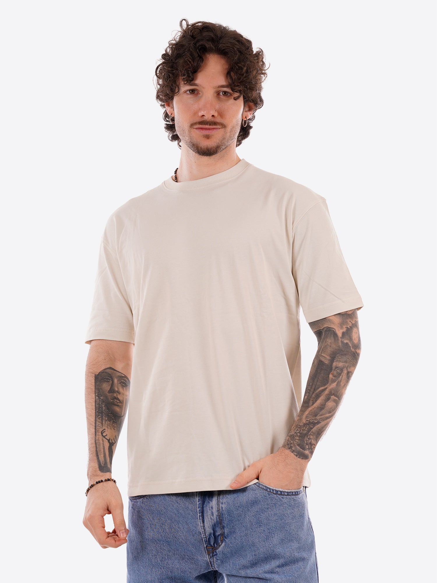 T-shirt GIANNI LUPO da Uomo - beige GL566L-S26BEIGE