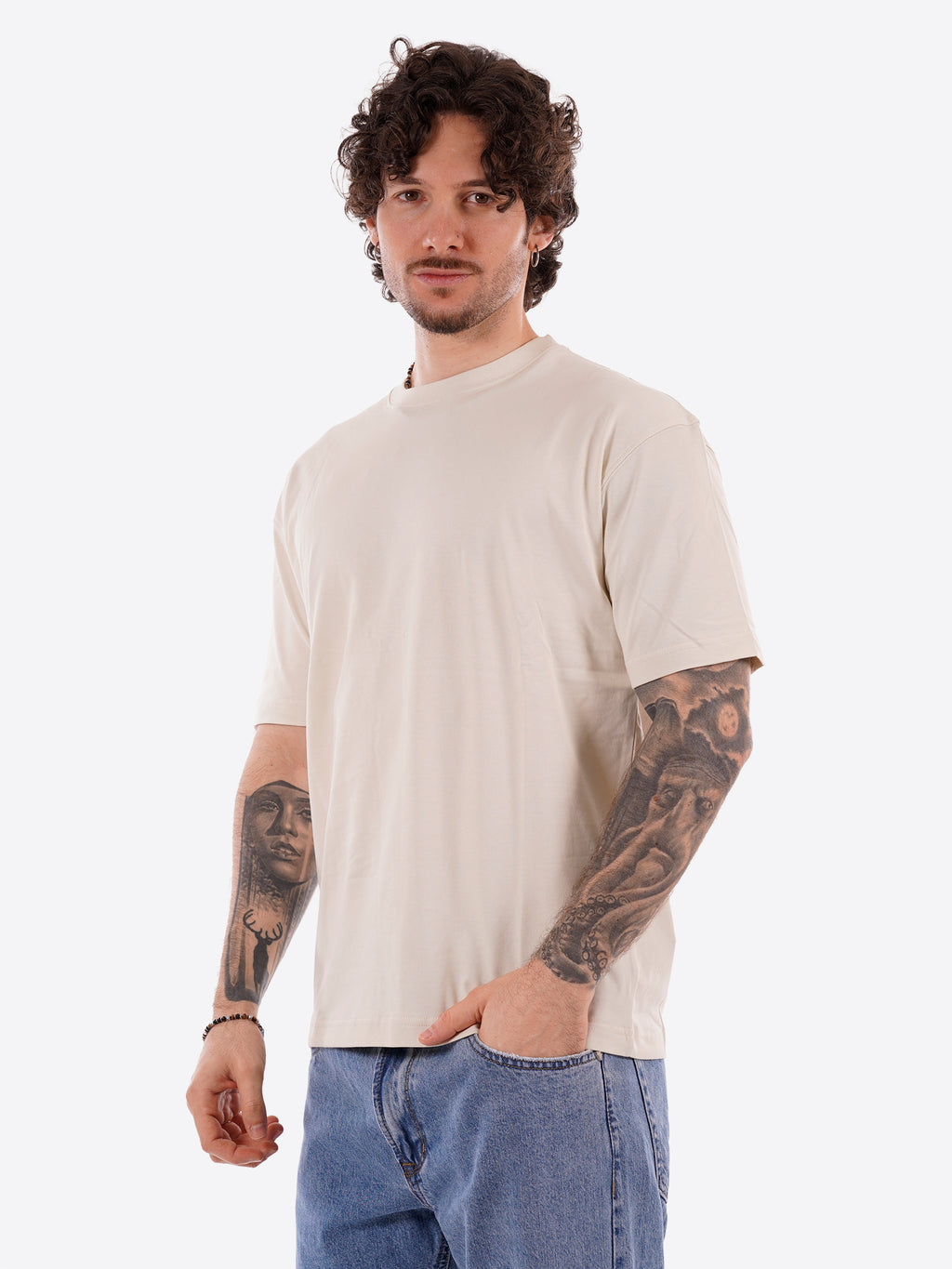 T-shirt GIANNI LUPO da Uomo - beige GL566L-S26BEIGE