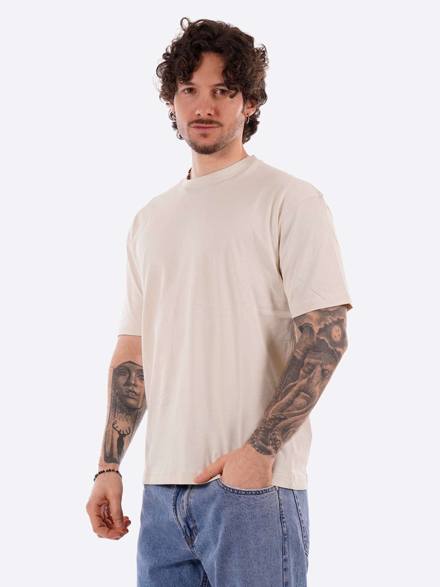 T-shirt GIANNI LUPO da Uomo - beige GL566L-S26BEIGE