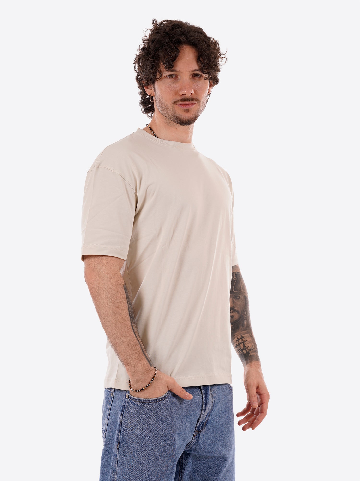 T-shirt GIANNI LUPO da Uomo - beige GL566L-S26BEIGE