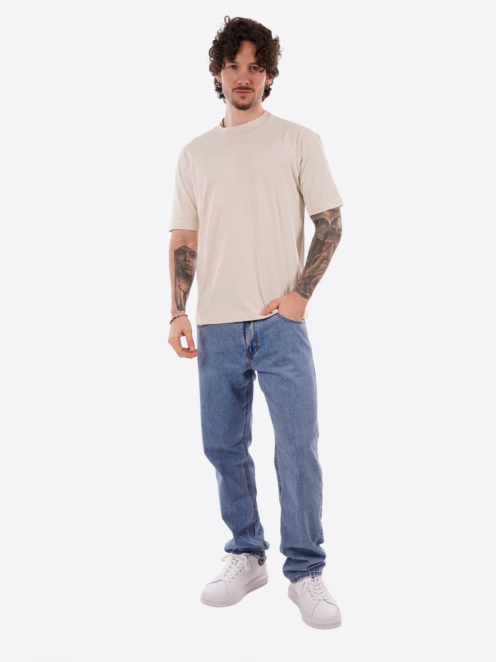 T-shirt GIANNI LUPO da Uomo - beige GL566L-S26BEIGE
