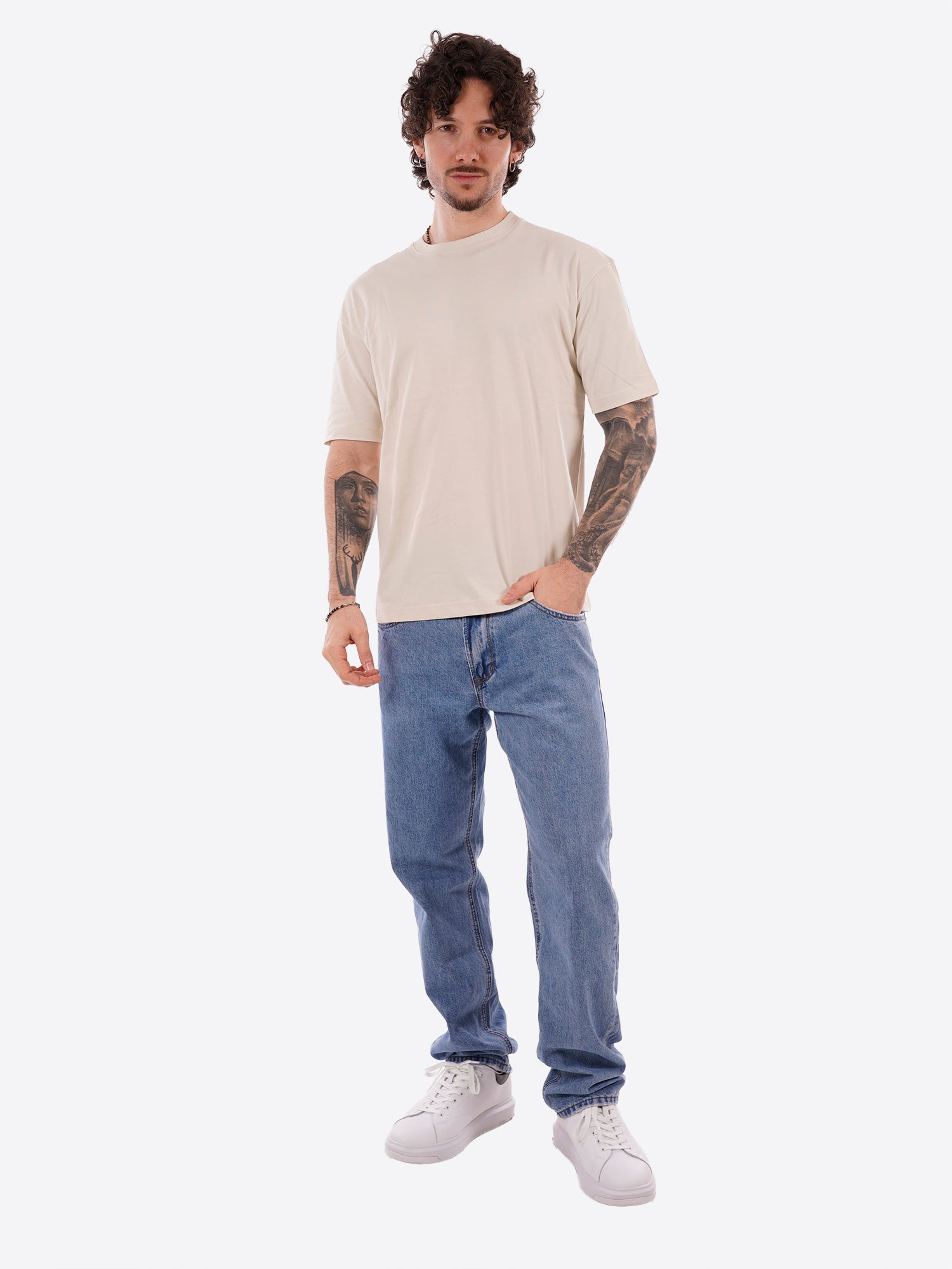 T-shirt GIANNI LUPO da Uomo - beige GL566L-S26BEIGE