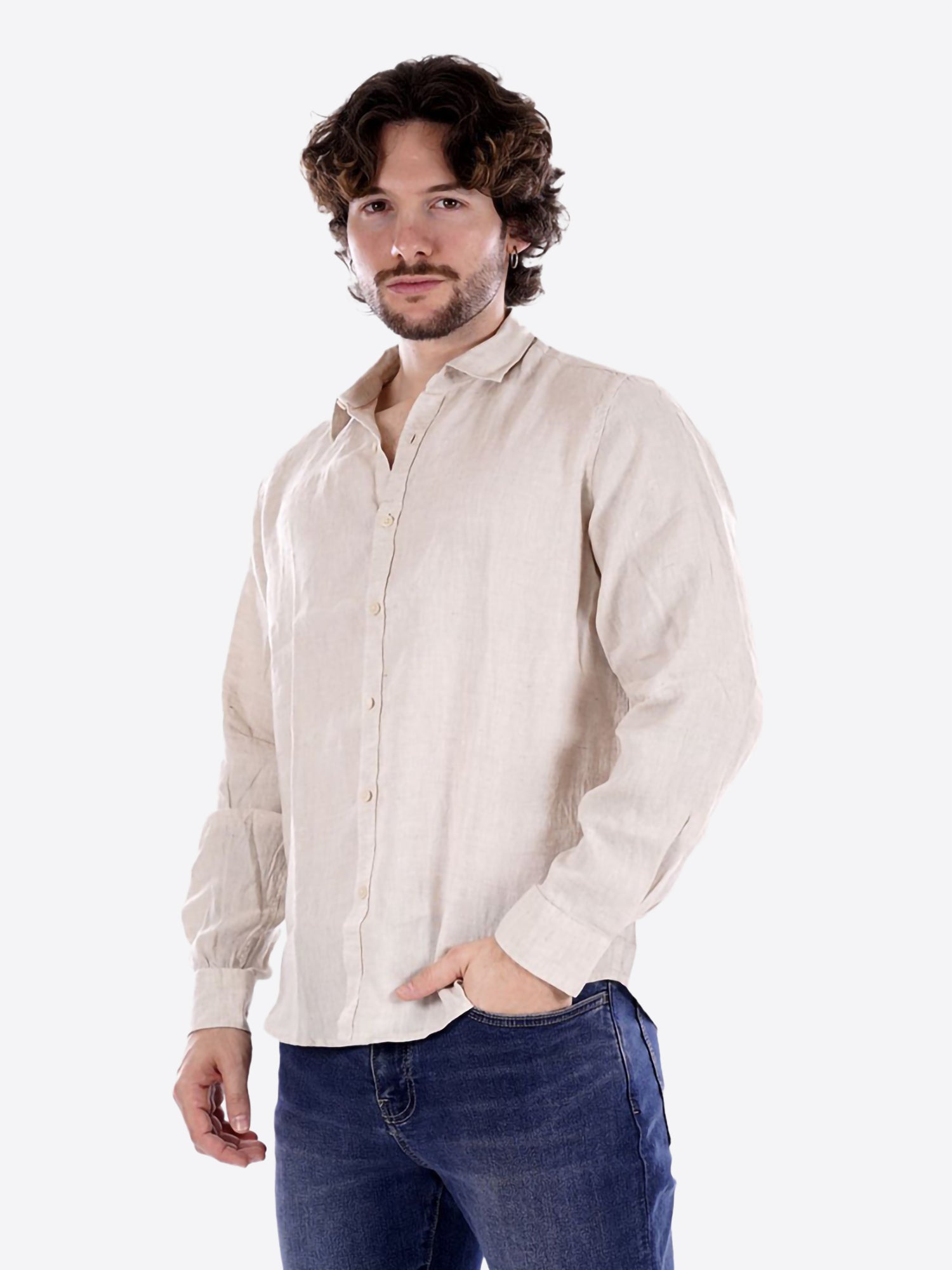 Camicia GIANNI LUPO da Uomo - beige GL7619-S26BEIGE