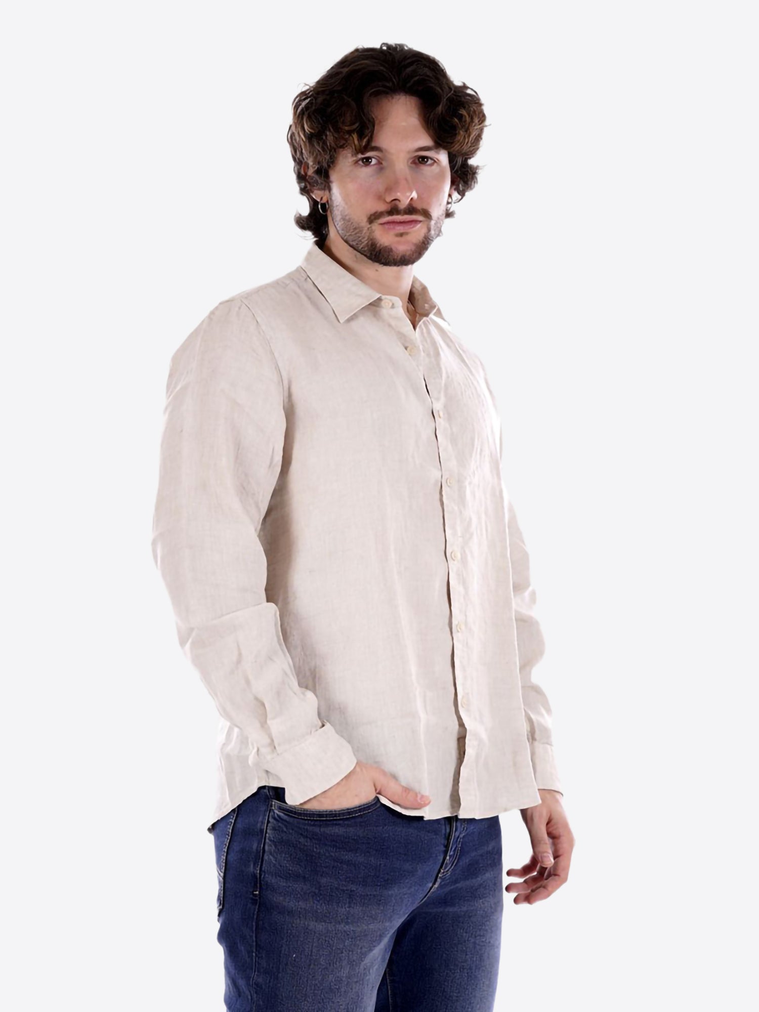 Camicia GIANNI LUPO da Uomo - beige GL7619-S26BEIGE