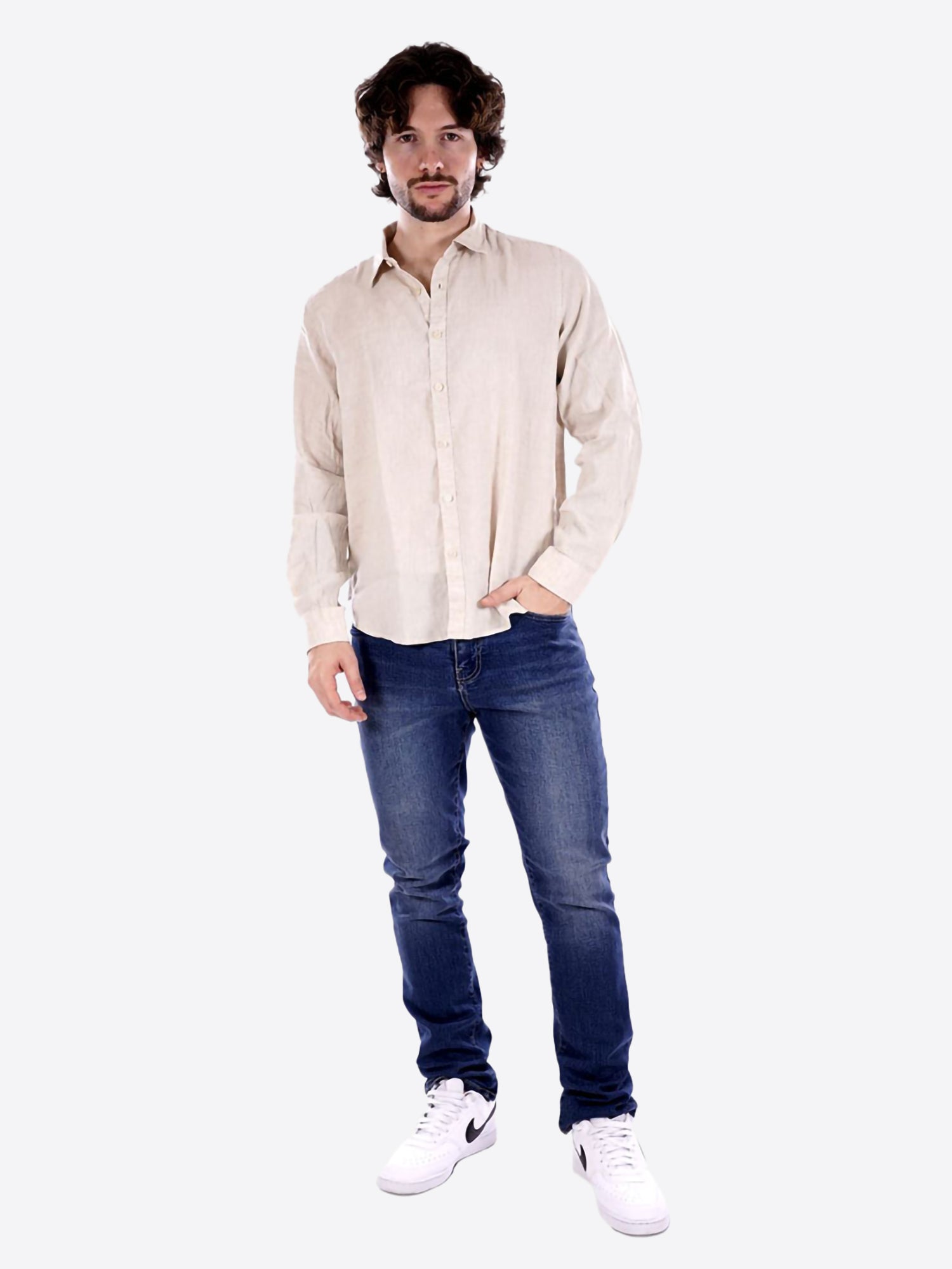 Camicia GIANNI LUPO da Uomo - beige GL7619-S26BEIGE