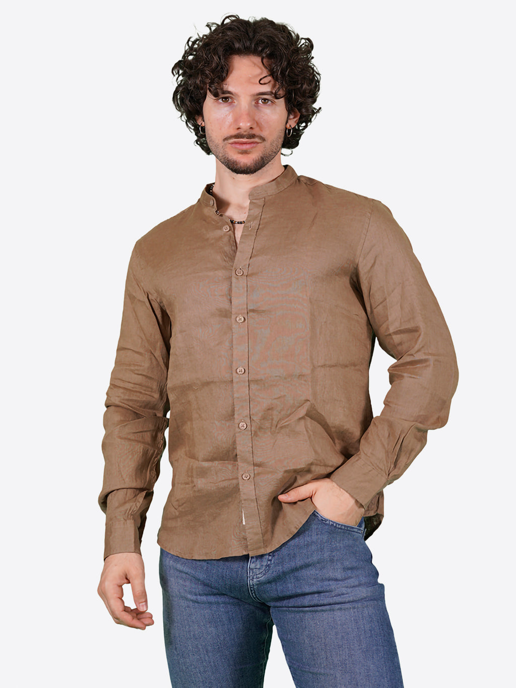 Camicia GIANNI LUPO da Uomo - beige GL7620S-26CAMEL