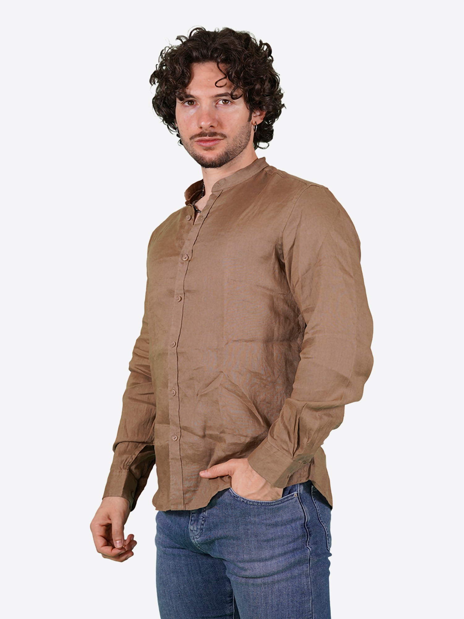 Camicia GIANNI LUPO da Uomo - beige GL7620S-26CAMEL