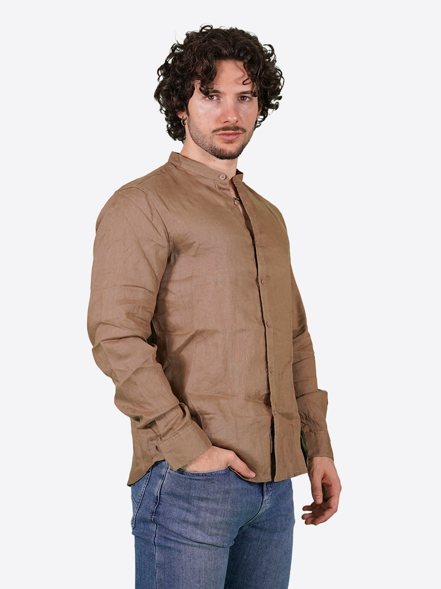Camicia GIANNI LUPO da Uomo - beige GL7620S-26CAMEL