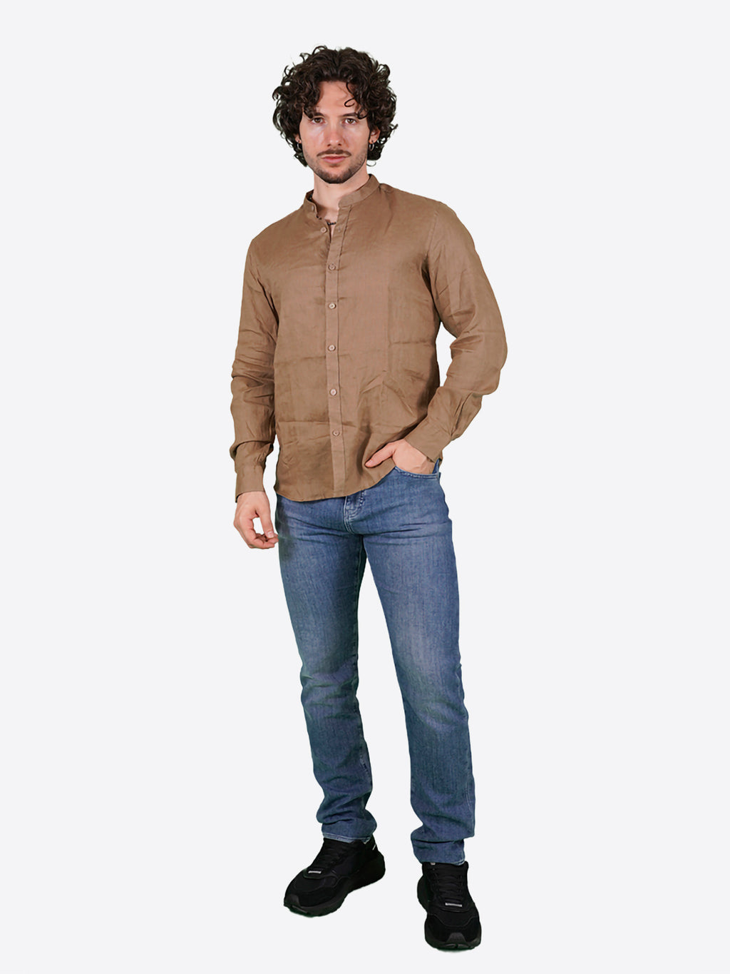 Camicia GIANNI LUPO da Uomo - beige GL7620S-26CAMEL