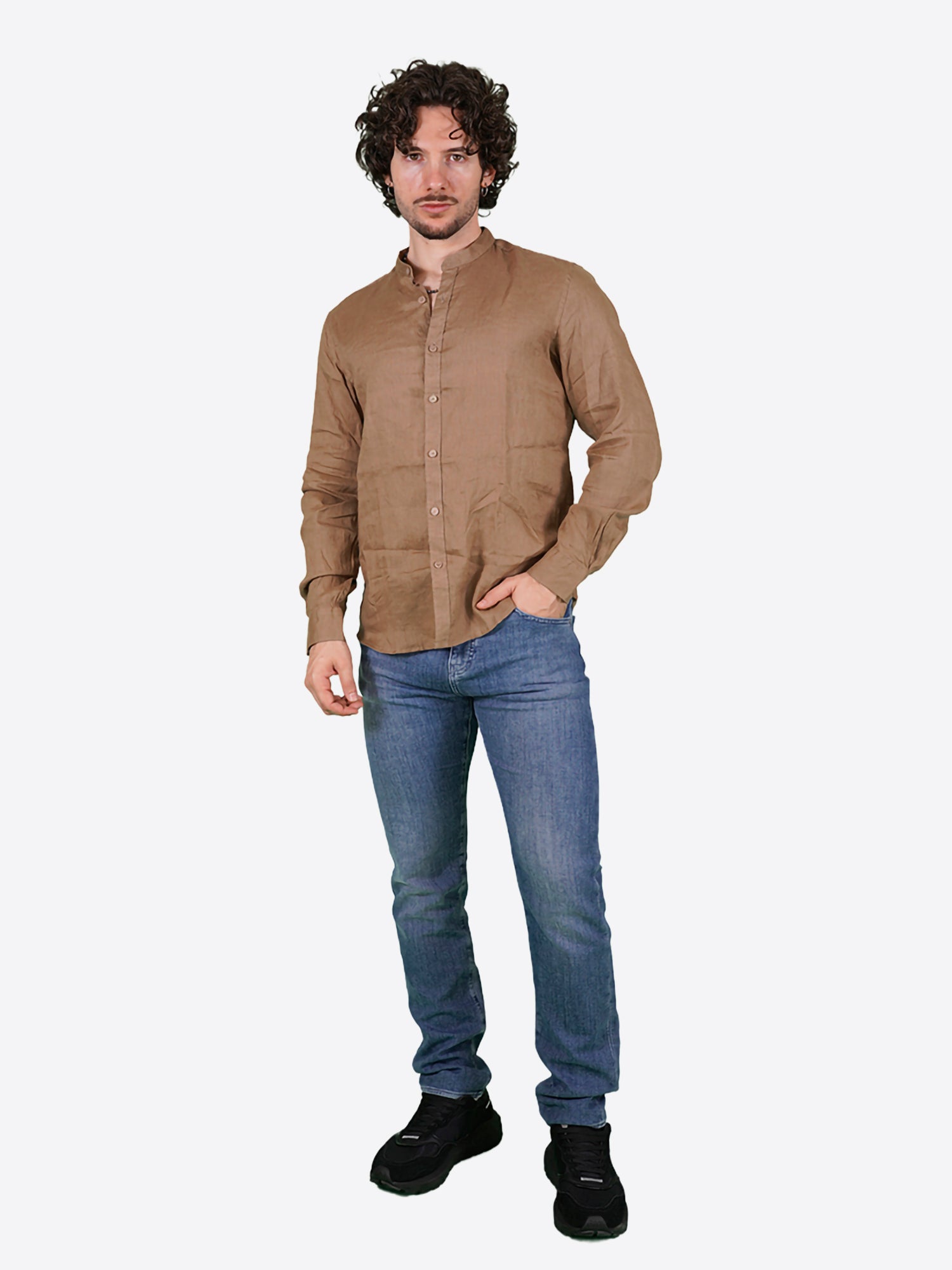 Camicia GIANNI LUPO da Uomo - beige GL7620S-26CAMEL
