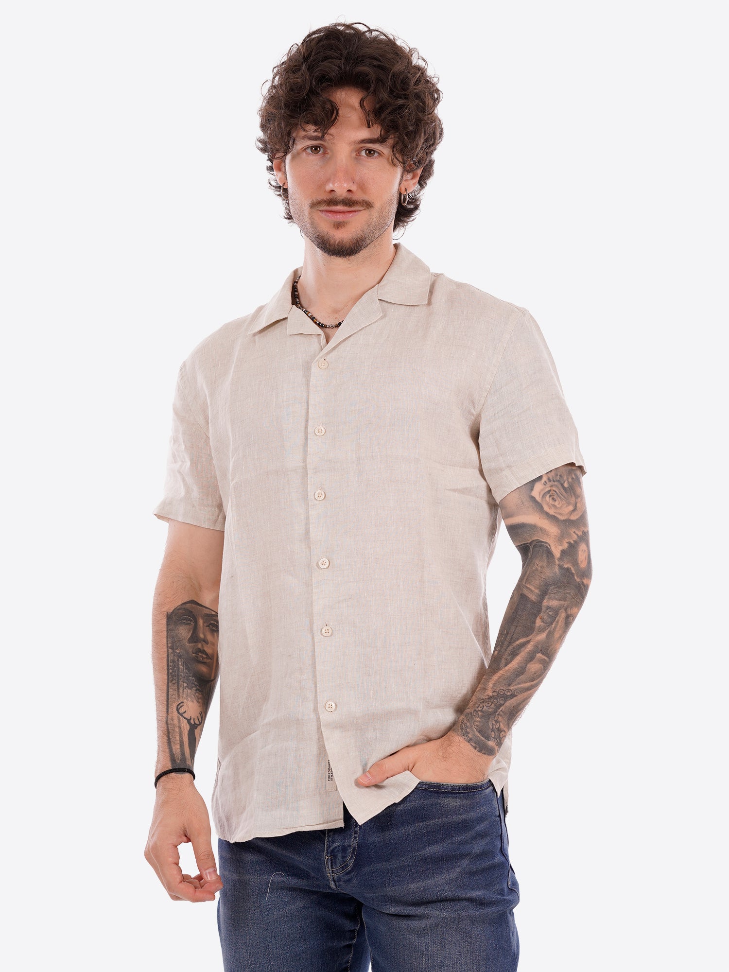 Camicia GIANNI LUPO da Uomo - beige GL765S-S26BEIGE