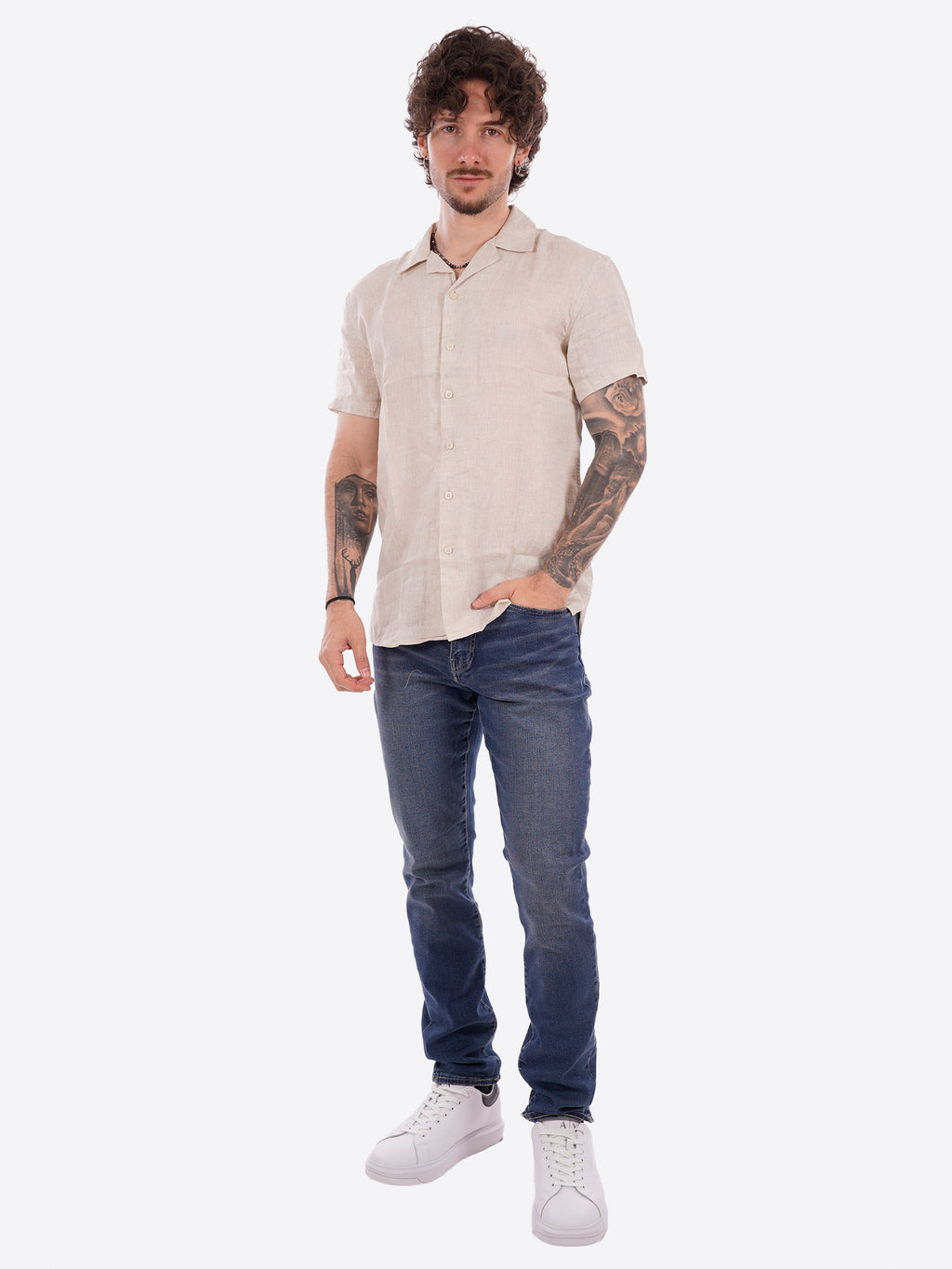 Camicia GIANNI LUPO da Uomo - beige GL765S-S26BEIGE