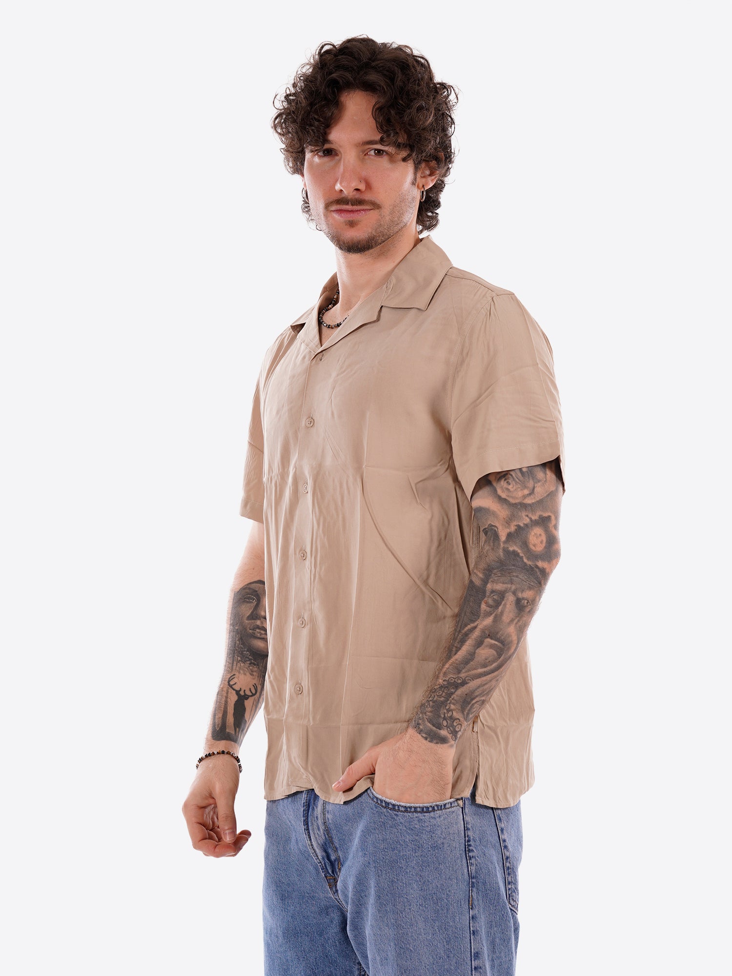 Camicia GIANNI LUPO da Uomo - beige GL7678S-S26BEIGE