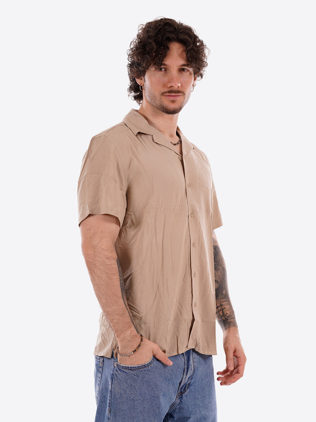 Camicia GIANNI LUPO da Uomo - beige GL7678S-S26BEIGE
