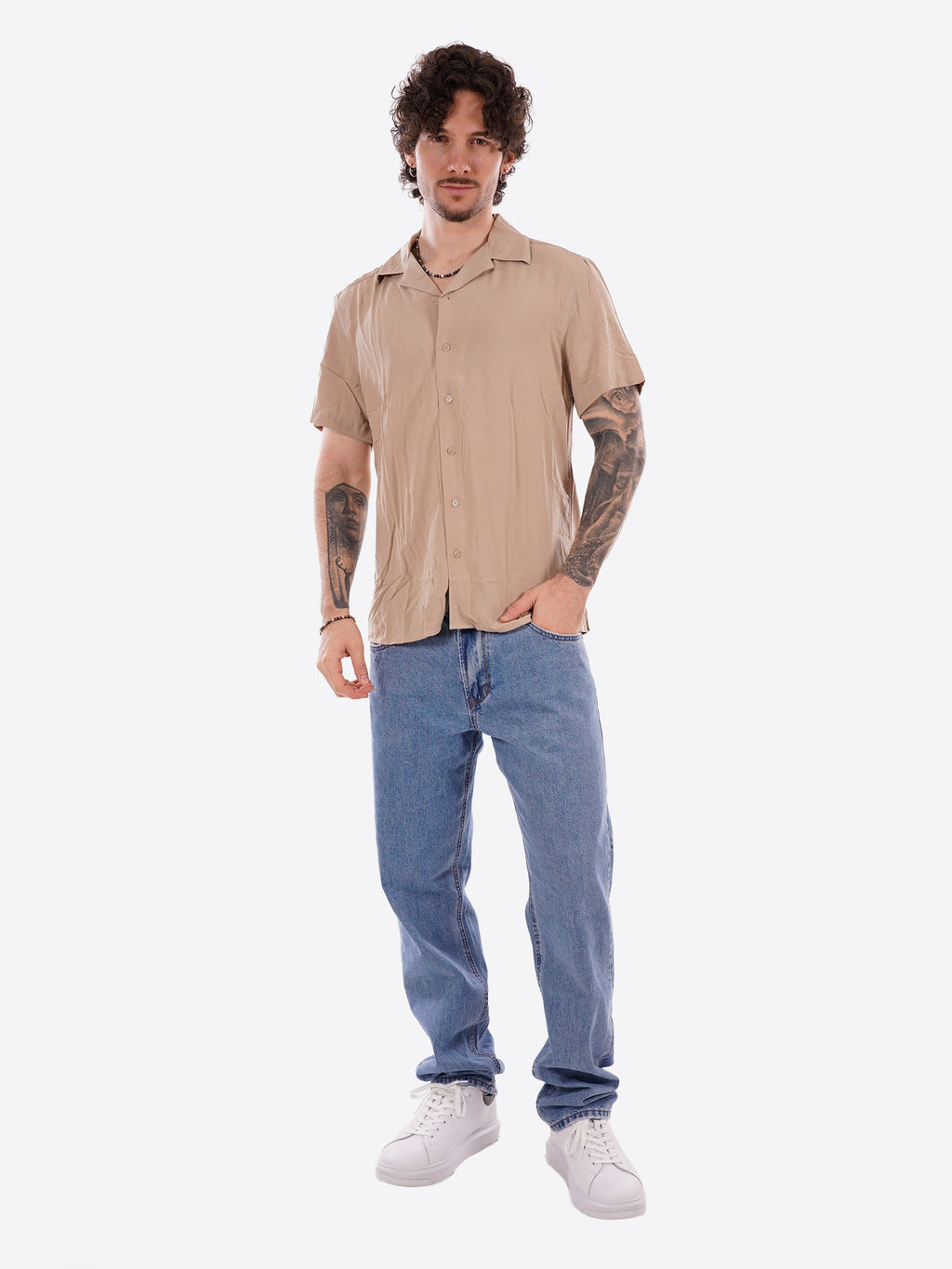 Camicia GIANNI LUPO da Uomo - beige GL7678S-S26BEIGE