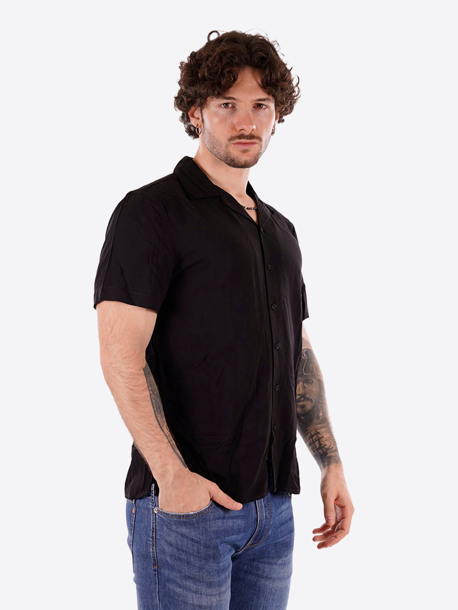 Camicia GIANNI LUPO da Uomo - nero GL7678S-S26BLK
