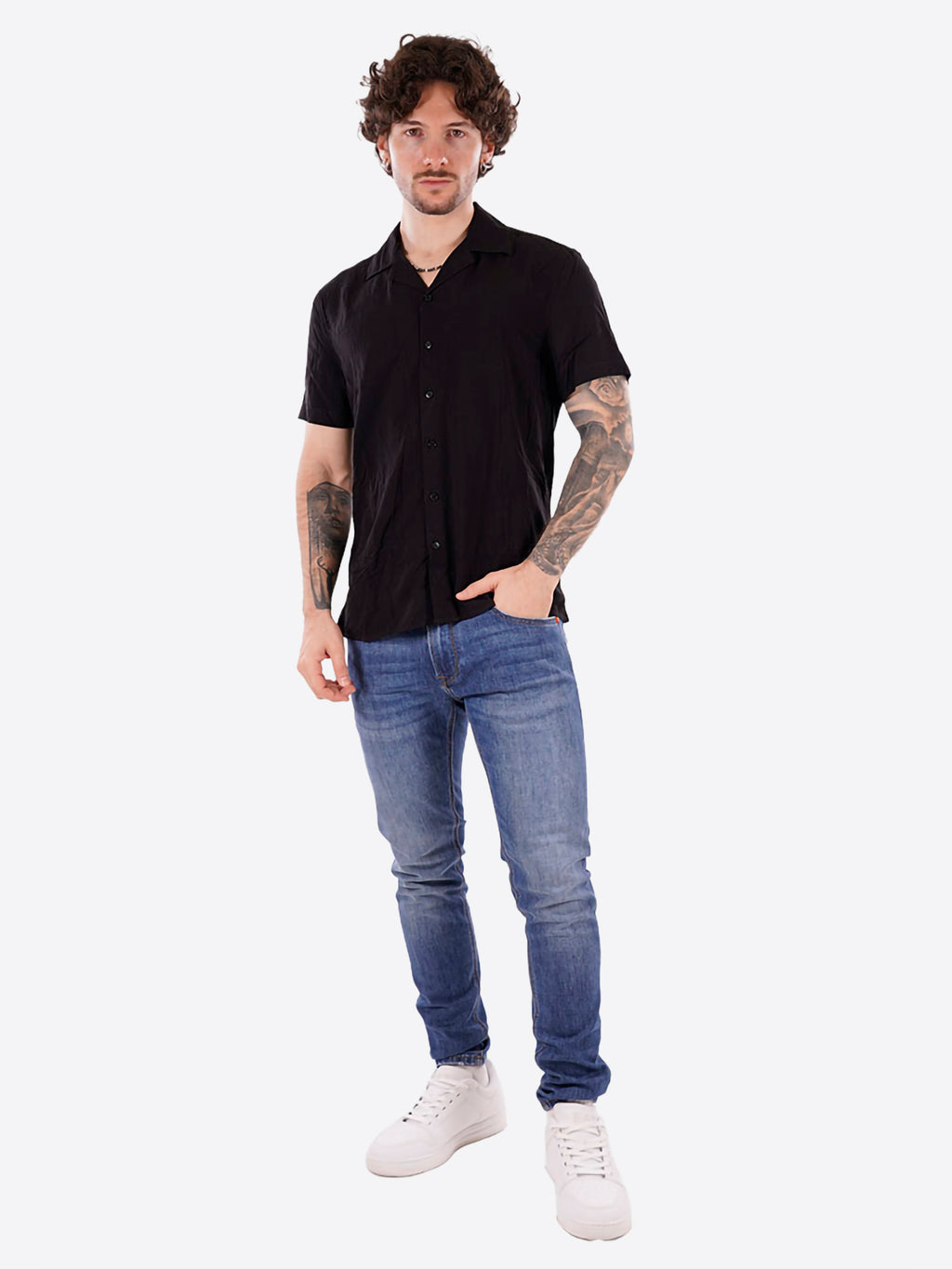 Camicia GIANNI LUPO da Uomo - nero GL7678S-S26BLK