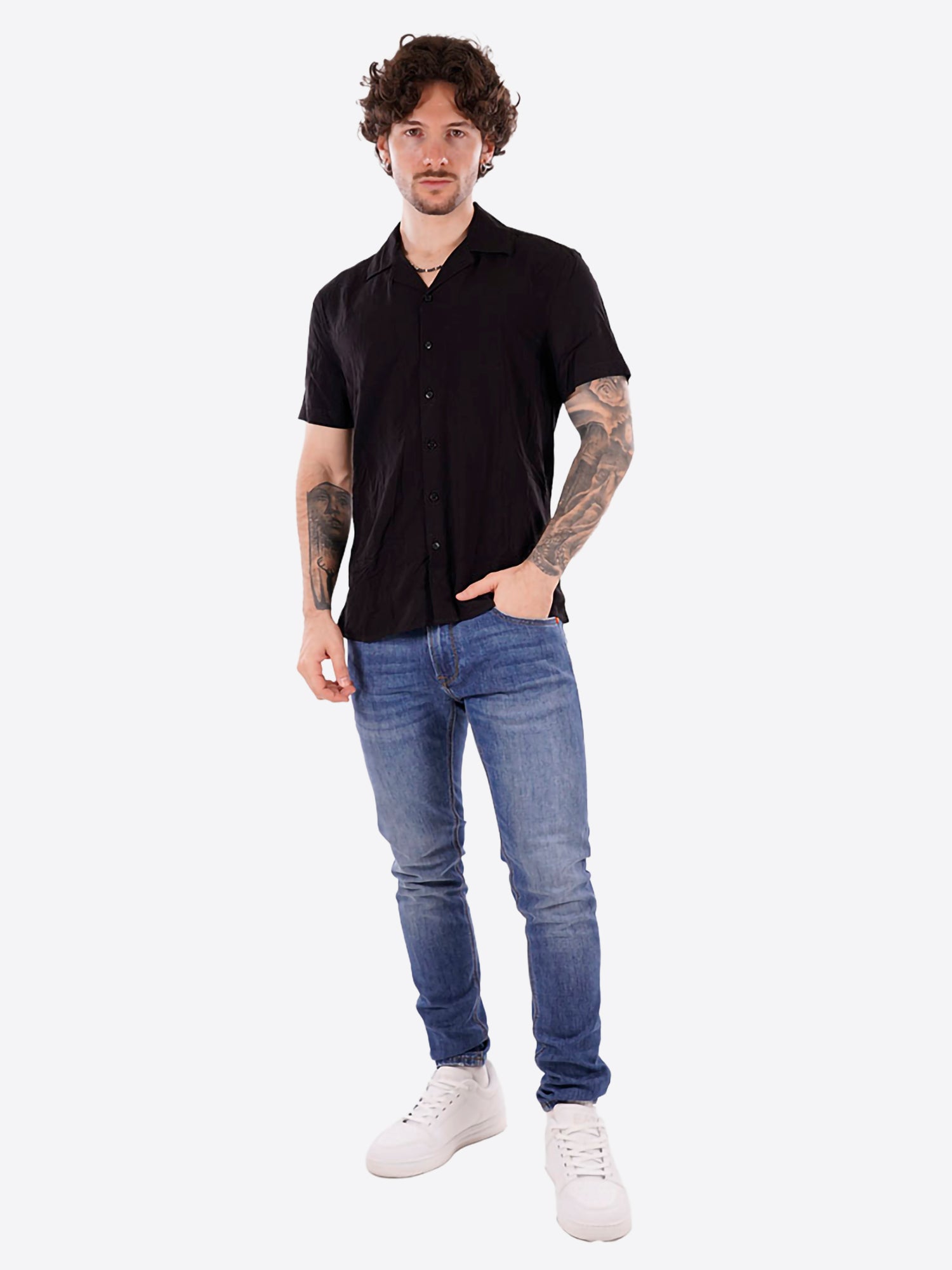 Camicia GIANNI LUPO da Uomo - nero GL7678S-S26BLK