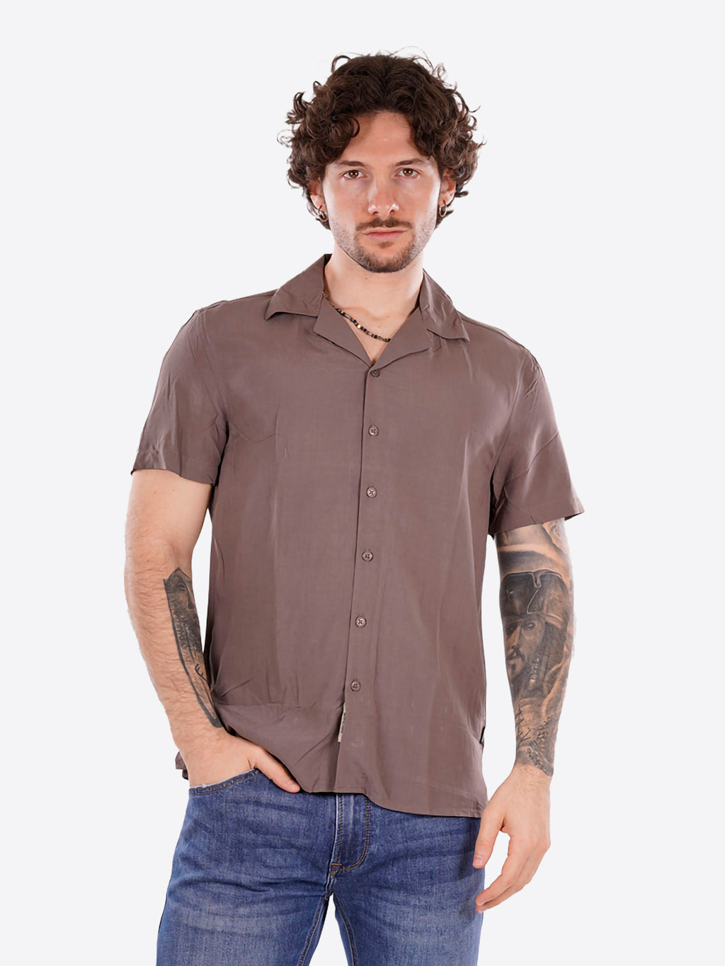 Camicia GIANNI LUPO da Uomo - marrone GL7678S-S26MUD
