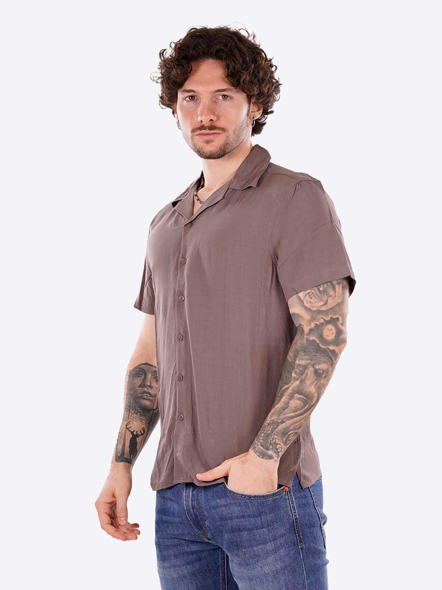 Camicia GIANNI LUPO da Uomo - marrone GL7678S-S26MUD