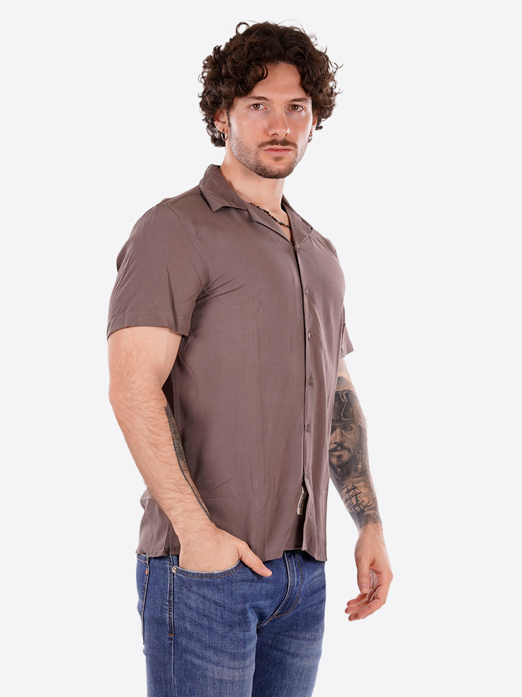 Camicia GIANNI LUPO da Uomo - marrone GL7678S-S26MUD