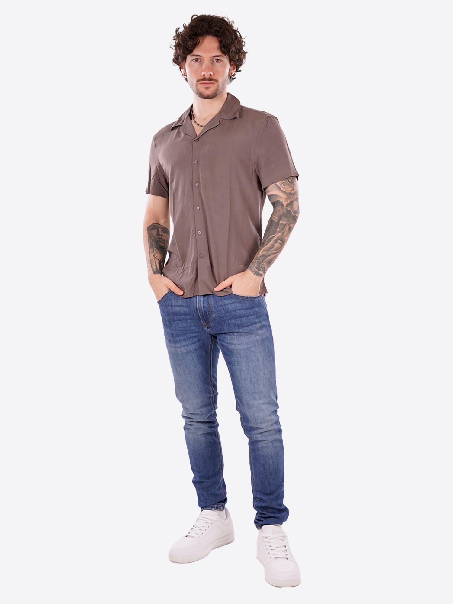 Camicia GIANNI LUPO da Uomo - marrone GL7678S-S26MUD