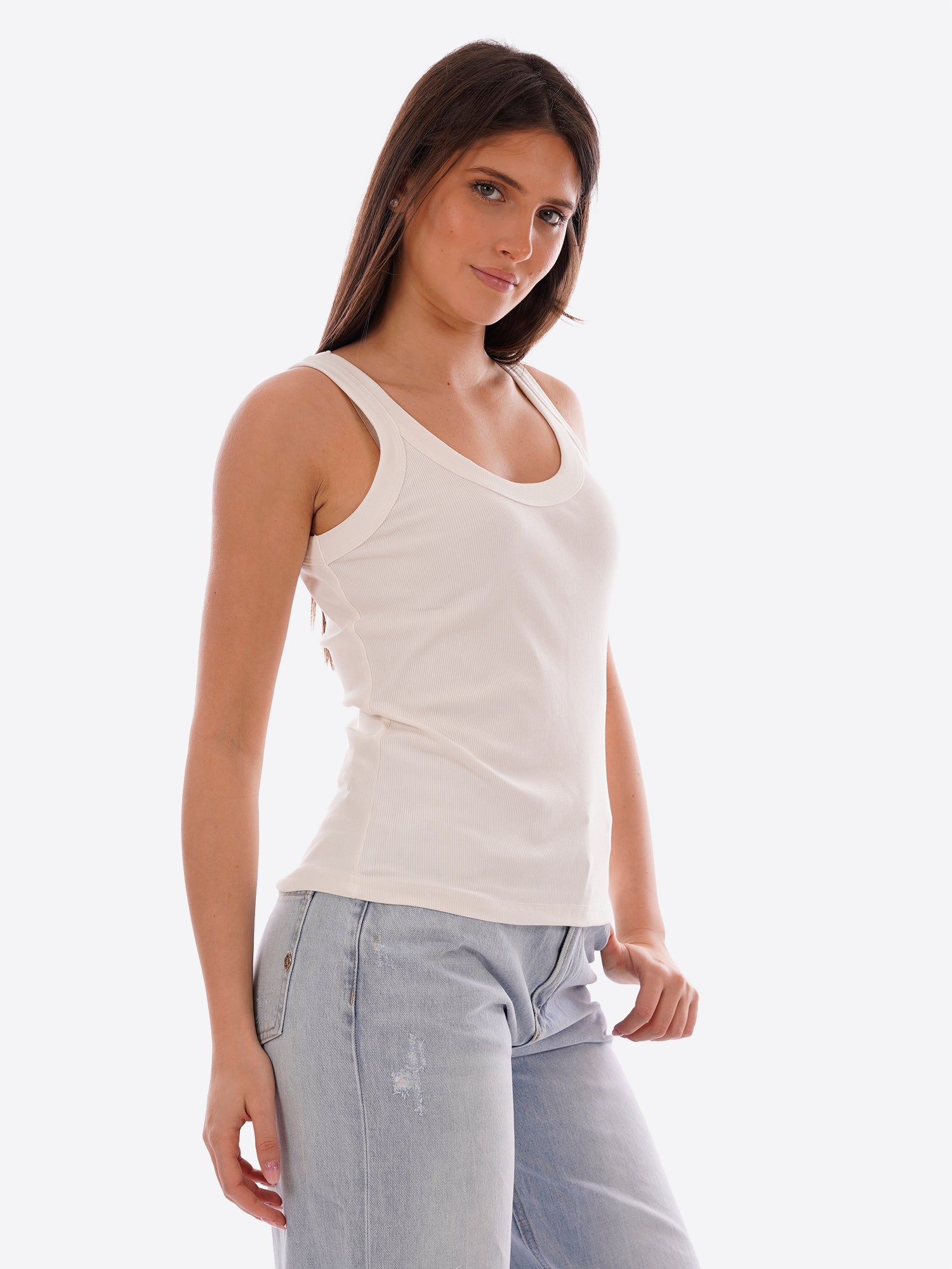 Canotta GL FOR HER da Donna - bianco GLD005QJWHT