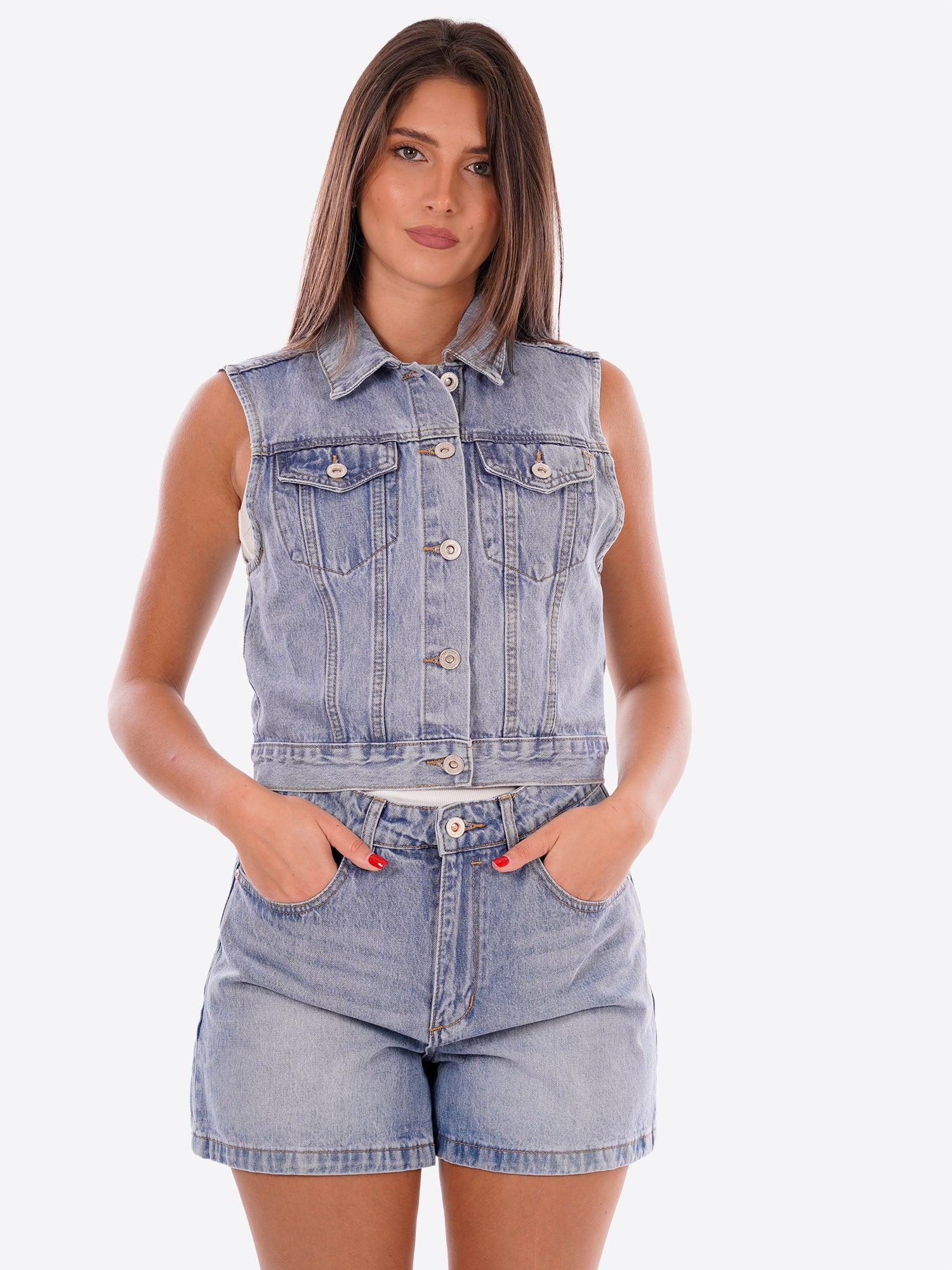 Gilet GL FOR HER da Donna - blu GLD2103YHLAVMEDIO