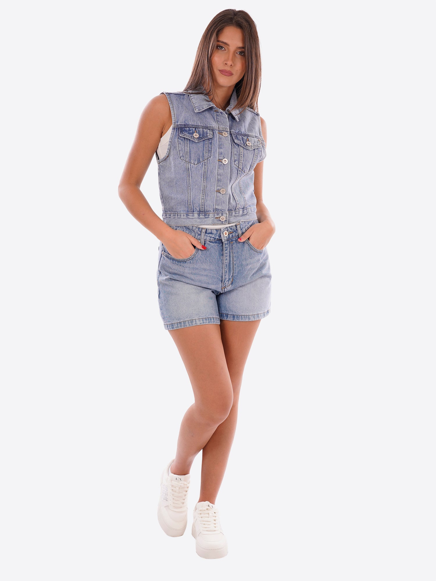 Gilet GL FOR HER da Donna - blu GLD2103YHLAVMEDIO