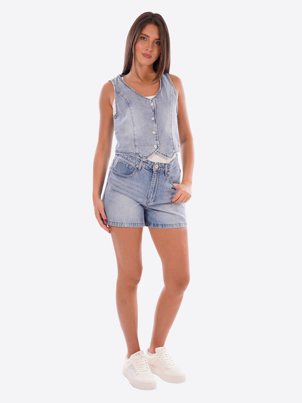 Gilet GL FOR HER da Donna - blu GLD2128YHLAVCHIARO