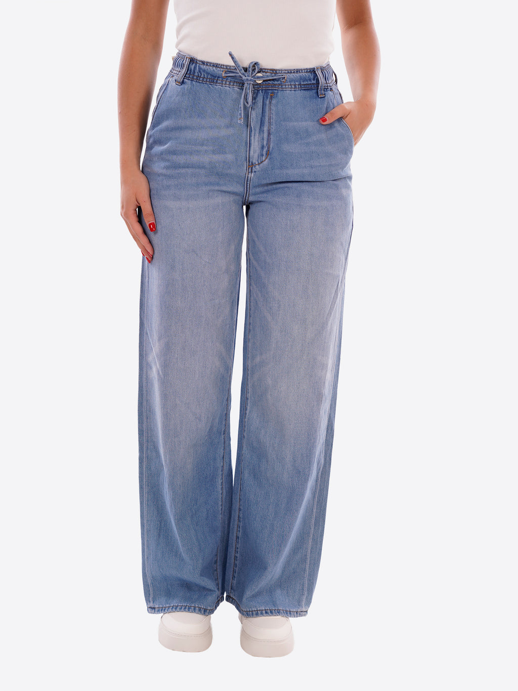Pantalone Jeans GL FOR HER da Donna - blu GLD6001LAVCHIARO