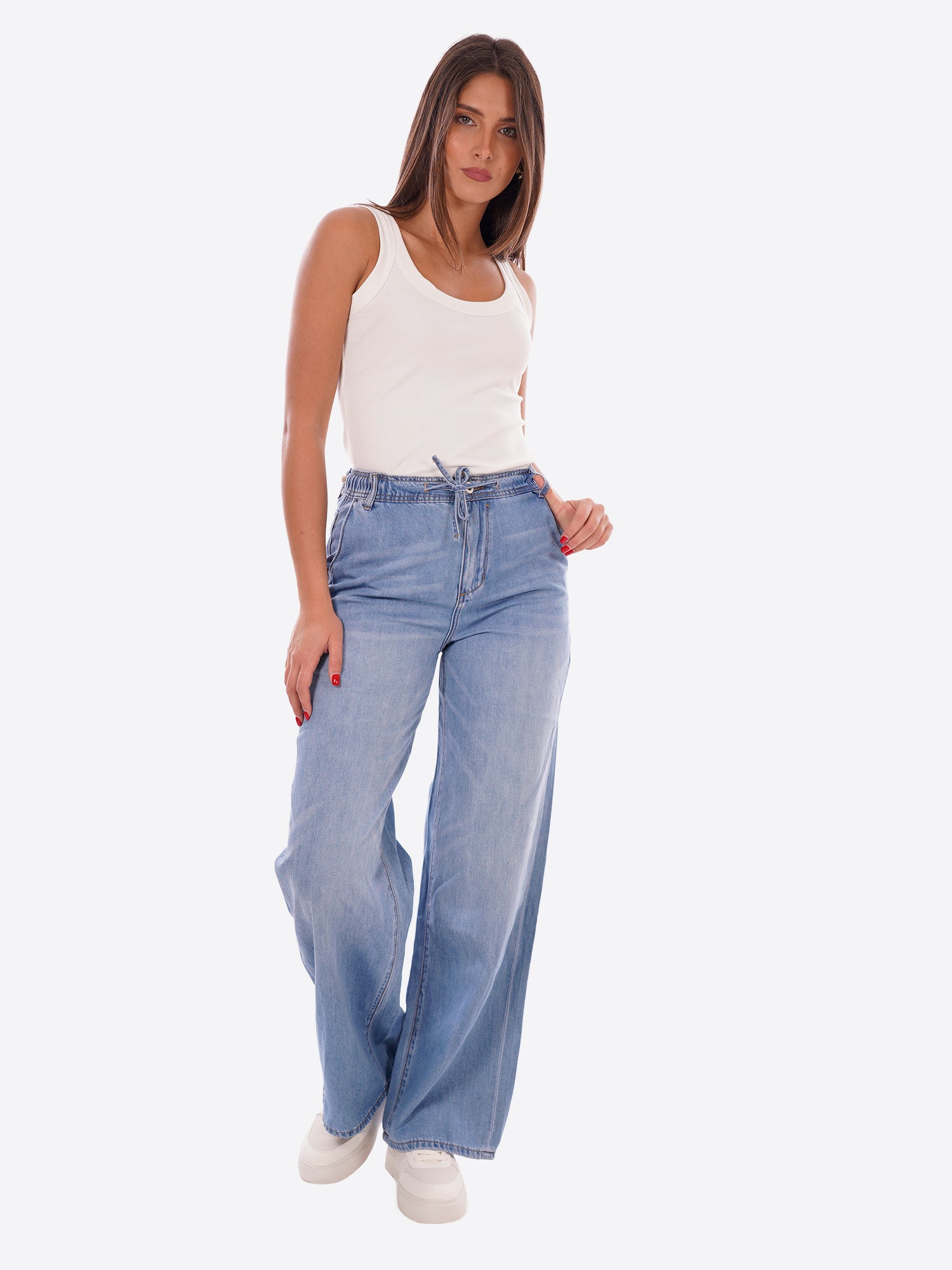 Pantalone Jeans GL FOR HER da Donna - blu GLD6001LAVCHIARO