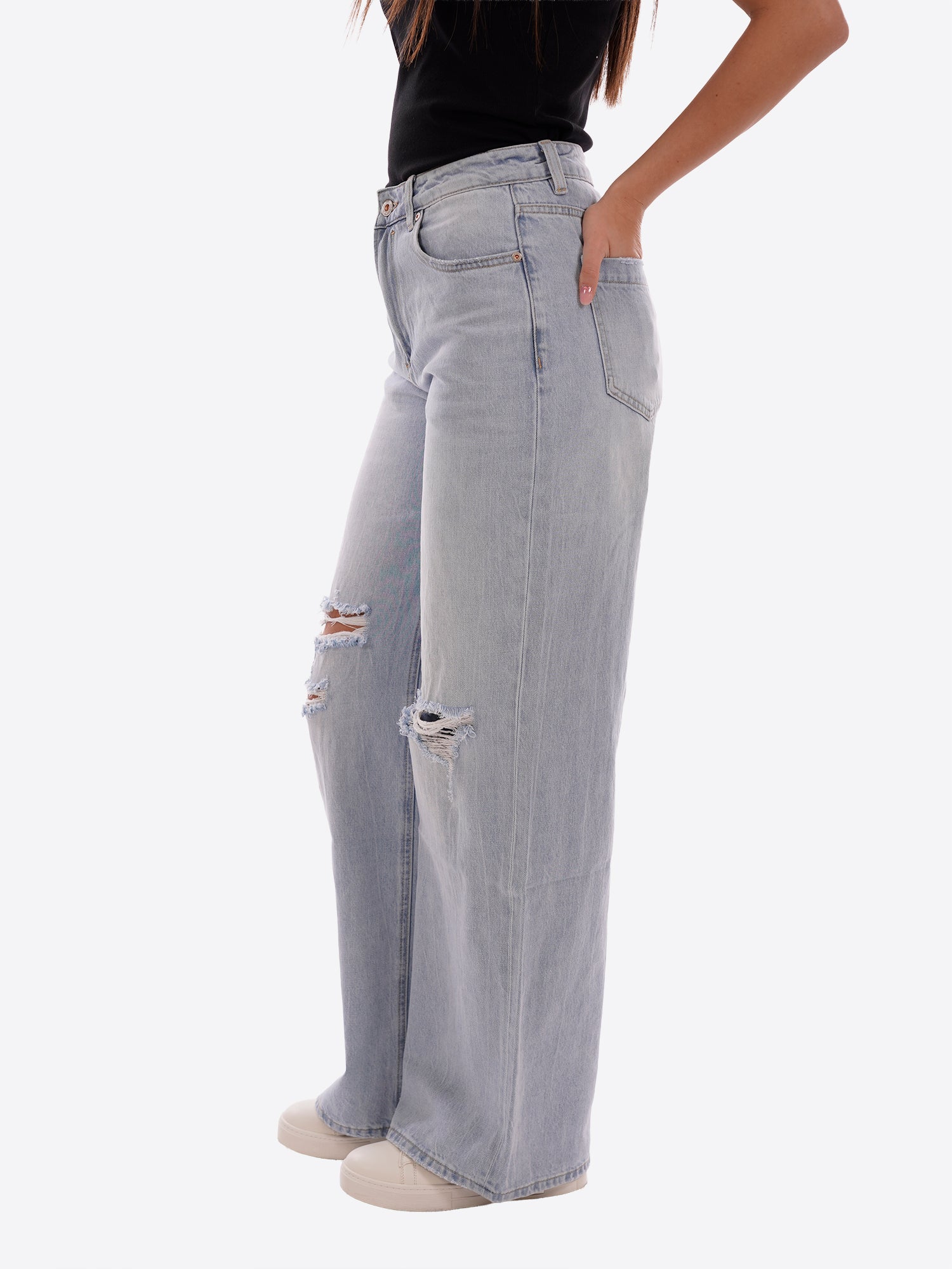 Pantalone Jeans GL FOR HER da Donna - blu GLD6022QBLK