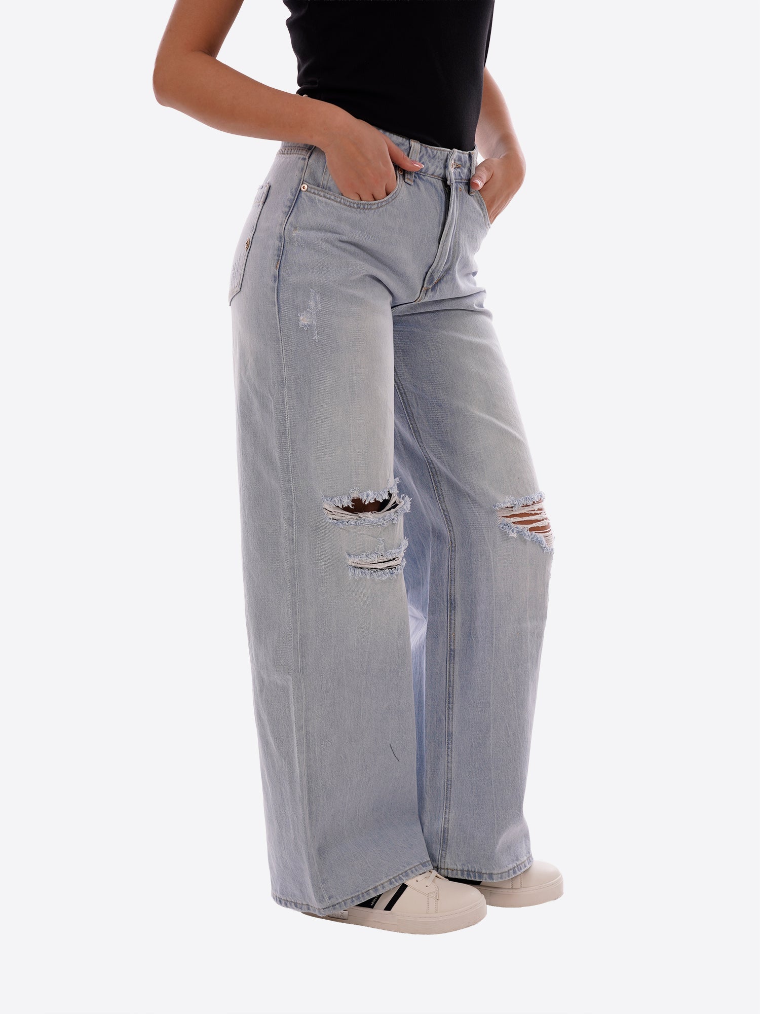 Pantalone Jeans GL FOR HER da Donna - blu GLD6022QBLK