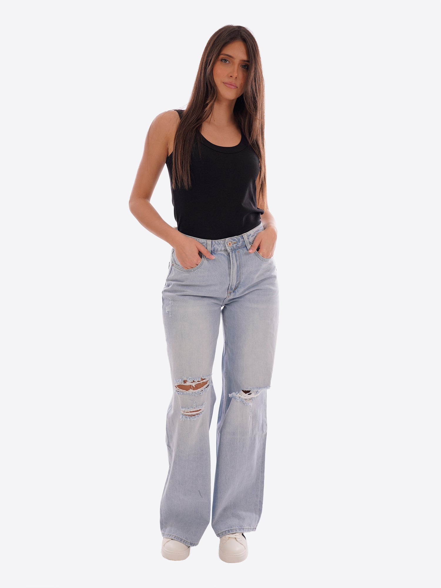 Pantalone Jeans GL FOR HER da Donna - blu GLD6022QBLK