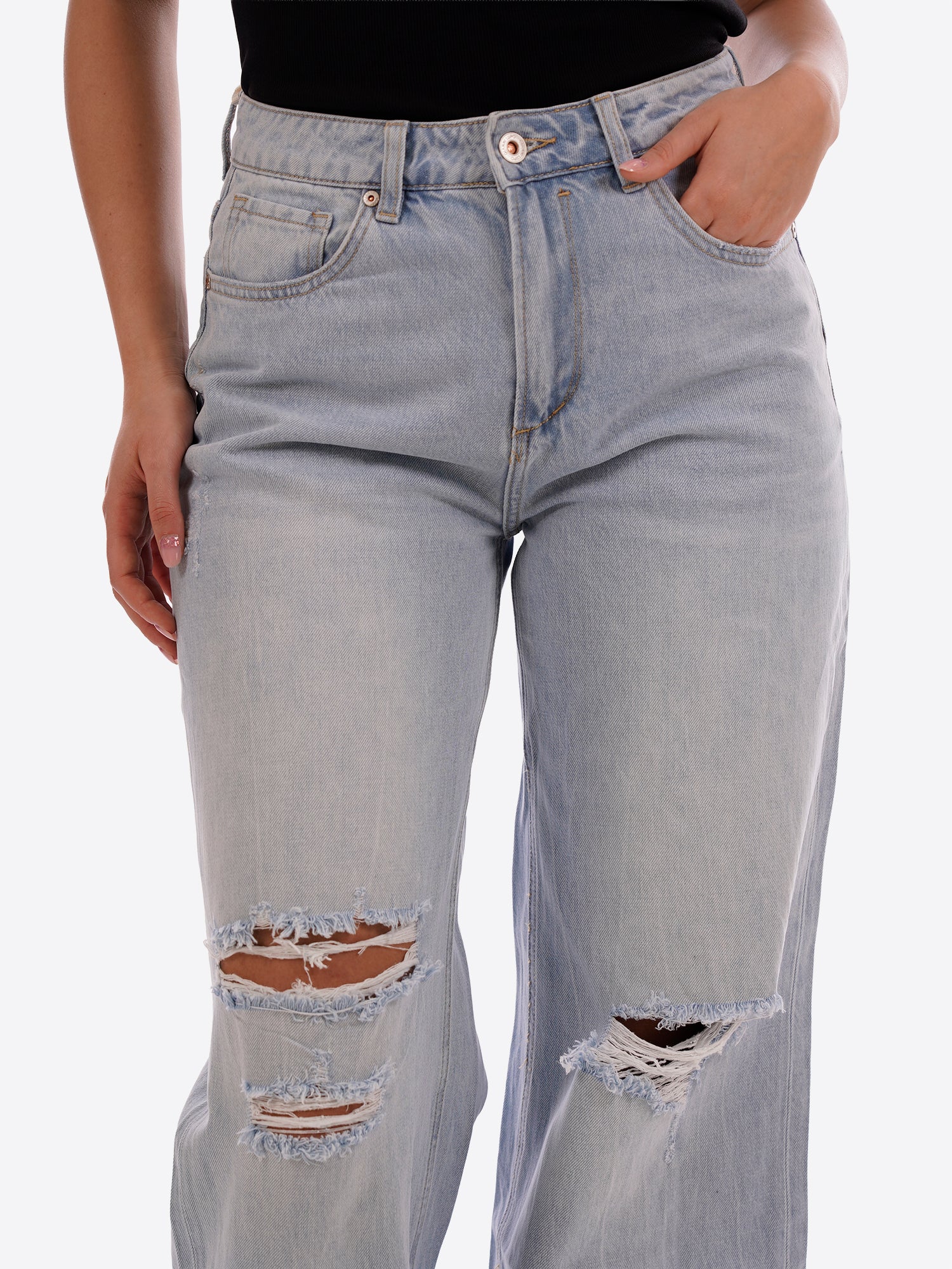 Pantalone Jeans GL FOR HER da Donna - blu GLD6022QBLK