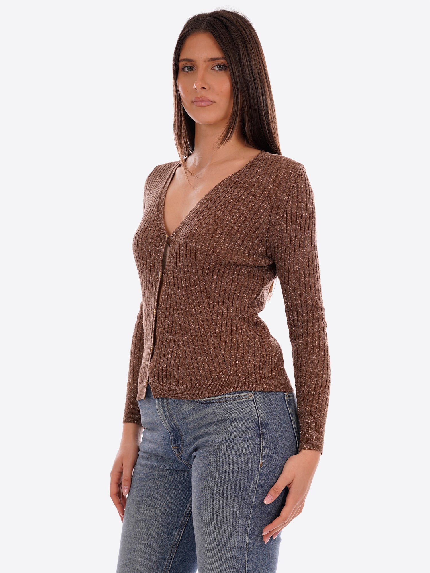Cardigan GL FOR HER da Donna - GLD603ENBROWN