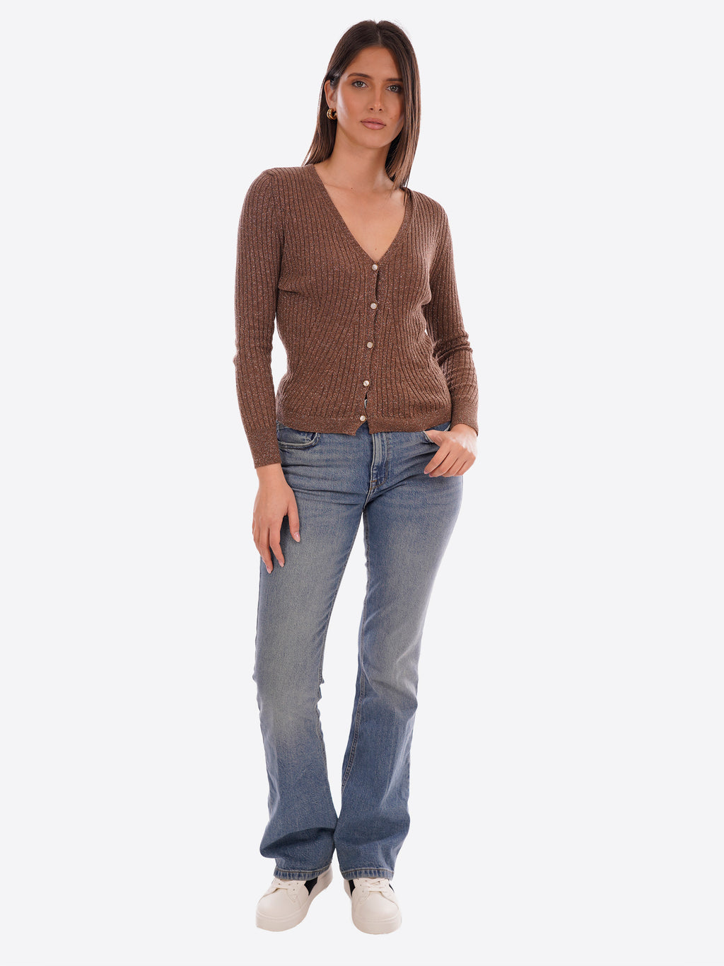 Cardigan GL FOR HER da Donna - GLD603ENBROWN