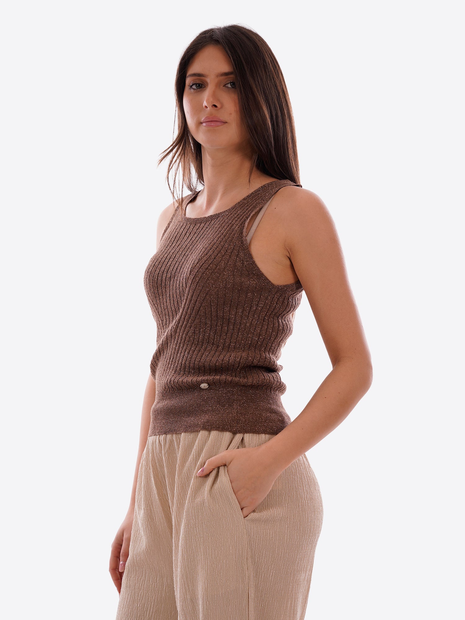 Canotta GL FOR HER da Donna - GLD604BROWN