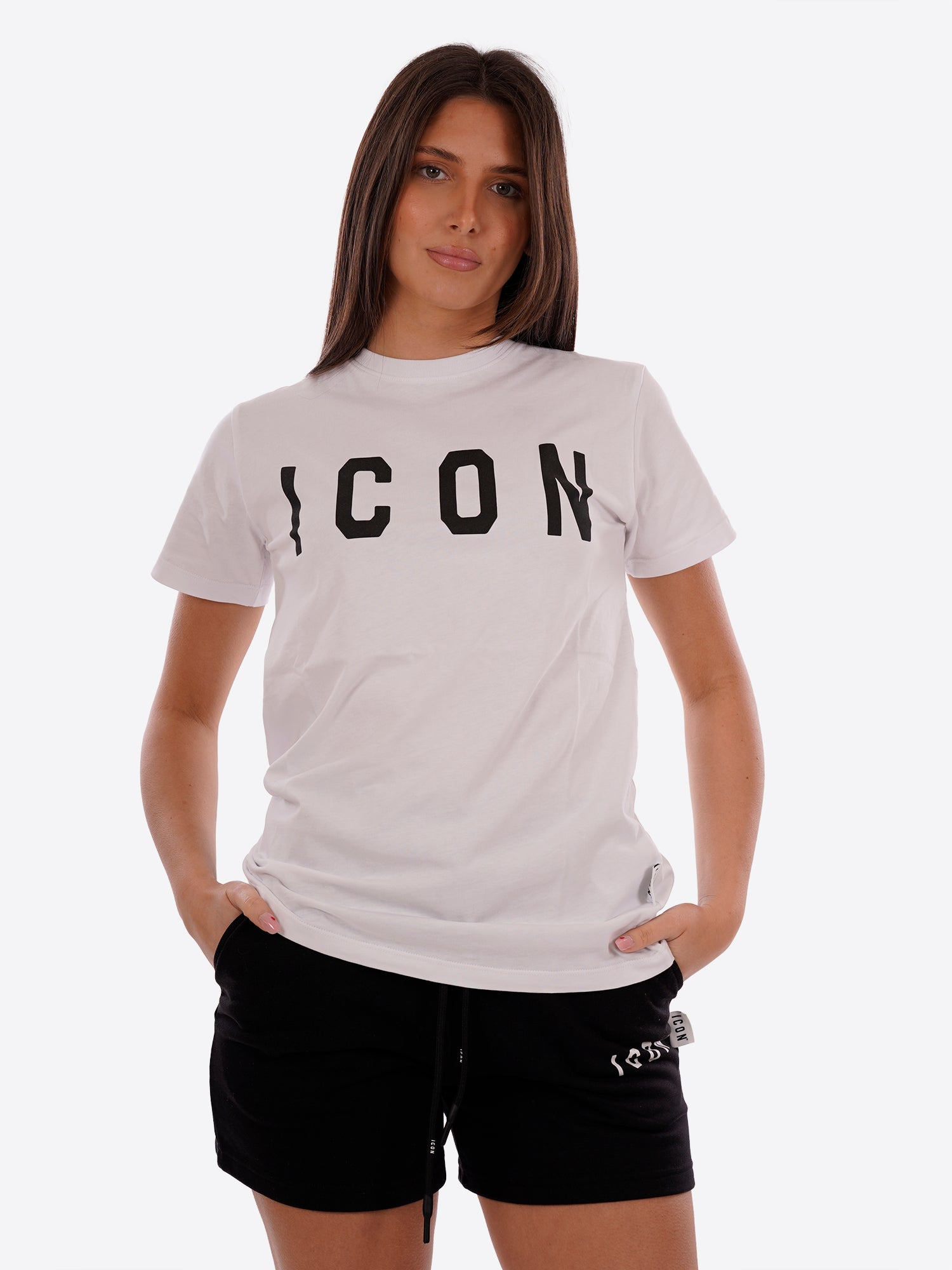 T-shirt ICON da Donna - bianco IDT001BIANCONERO
