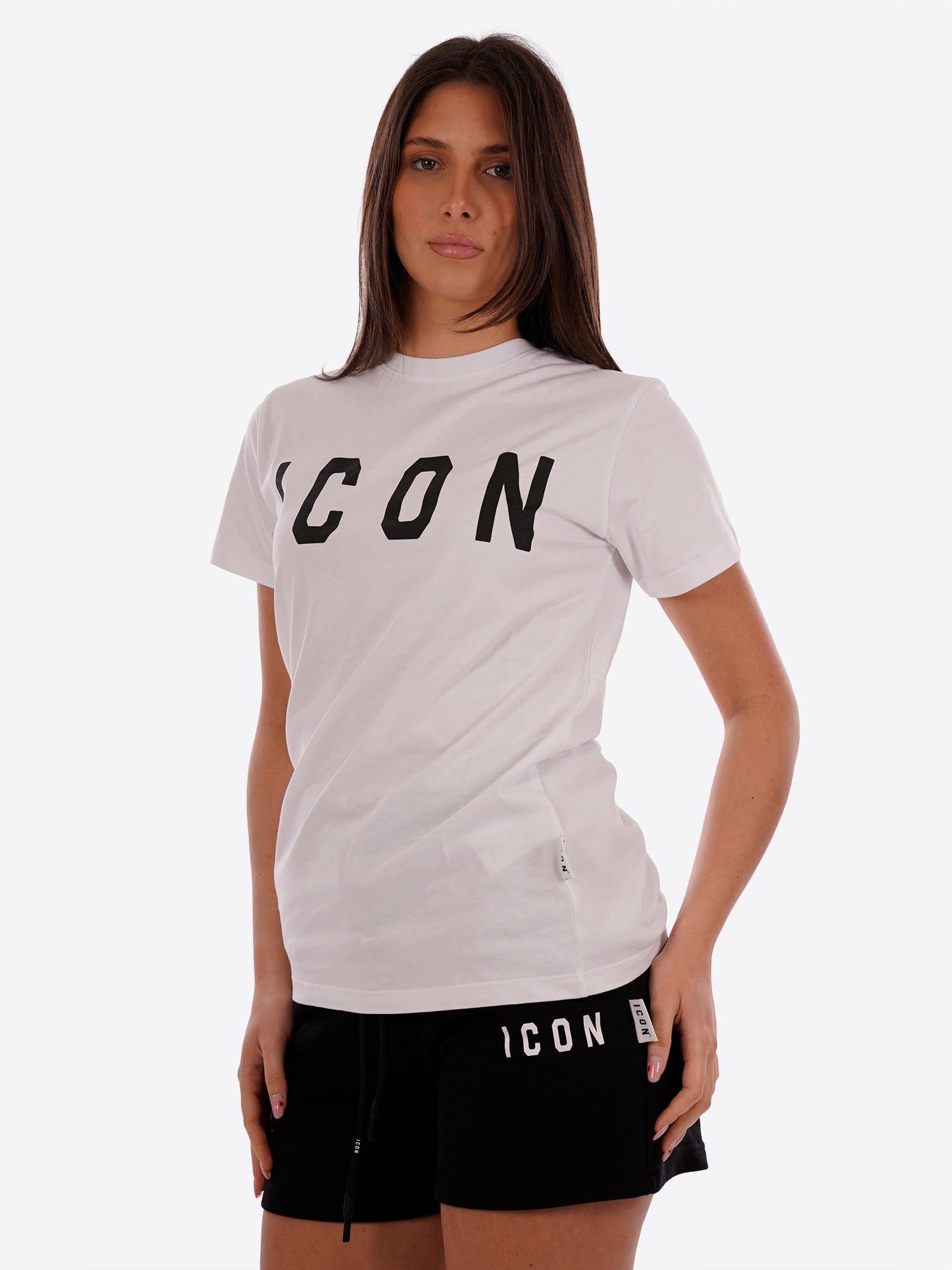 T-shirt ICON da Donna - bianco IDT001BIANCONERO