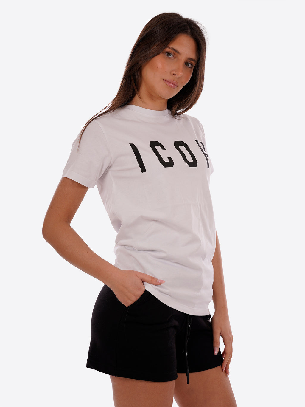 T-shirt ICON da Donna - bianco IDT001BIANCONERO