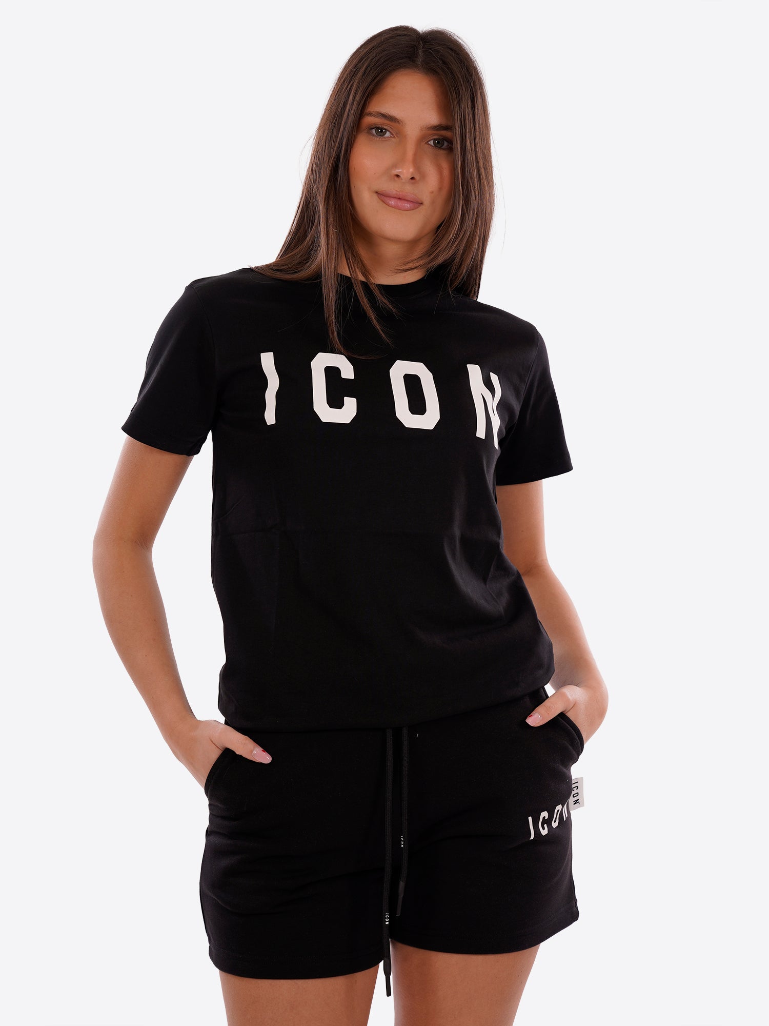 T-shirt ICON da Donna - nero IDT001NEROBIANCO