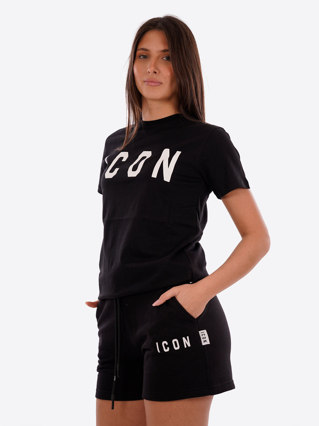 T-shirt ICON da Donna - nero IDT001NEROBIANCO