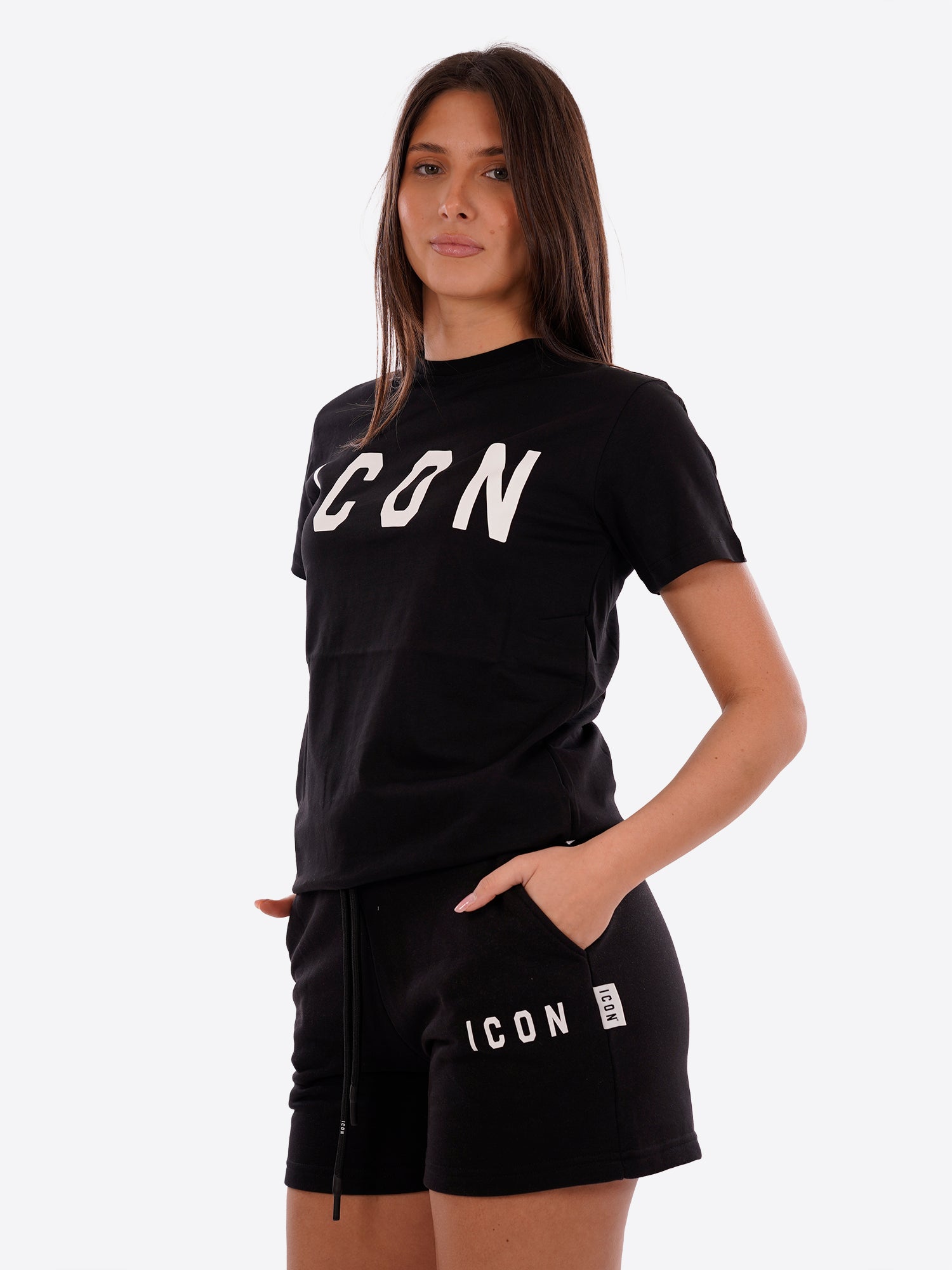 T-shirt ICON da Donna - nero IDT001NEROBIANCO